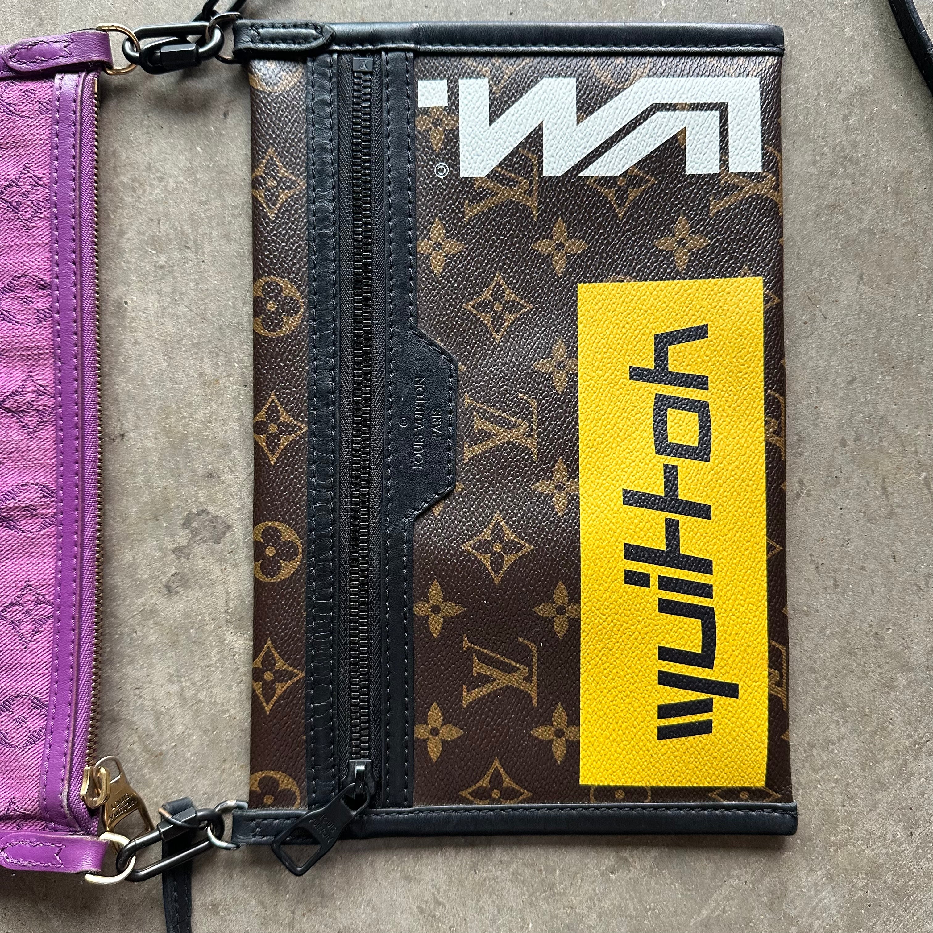 LV Monogram Double Flat Messenger Bag