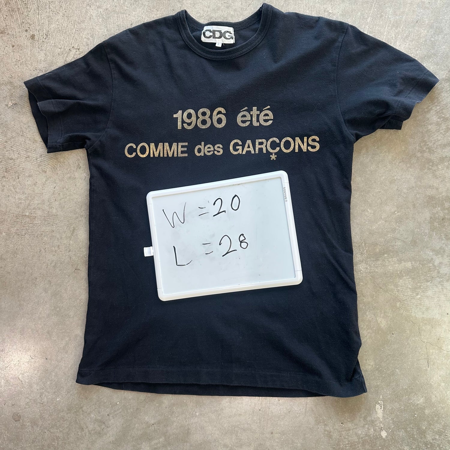 L CDG Gold Logo 1986 Tee