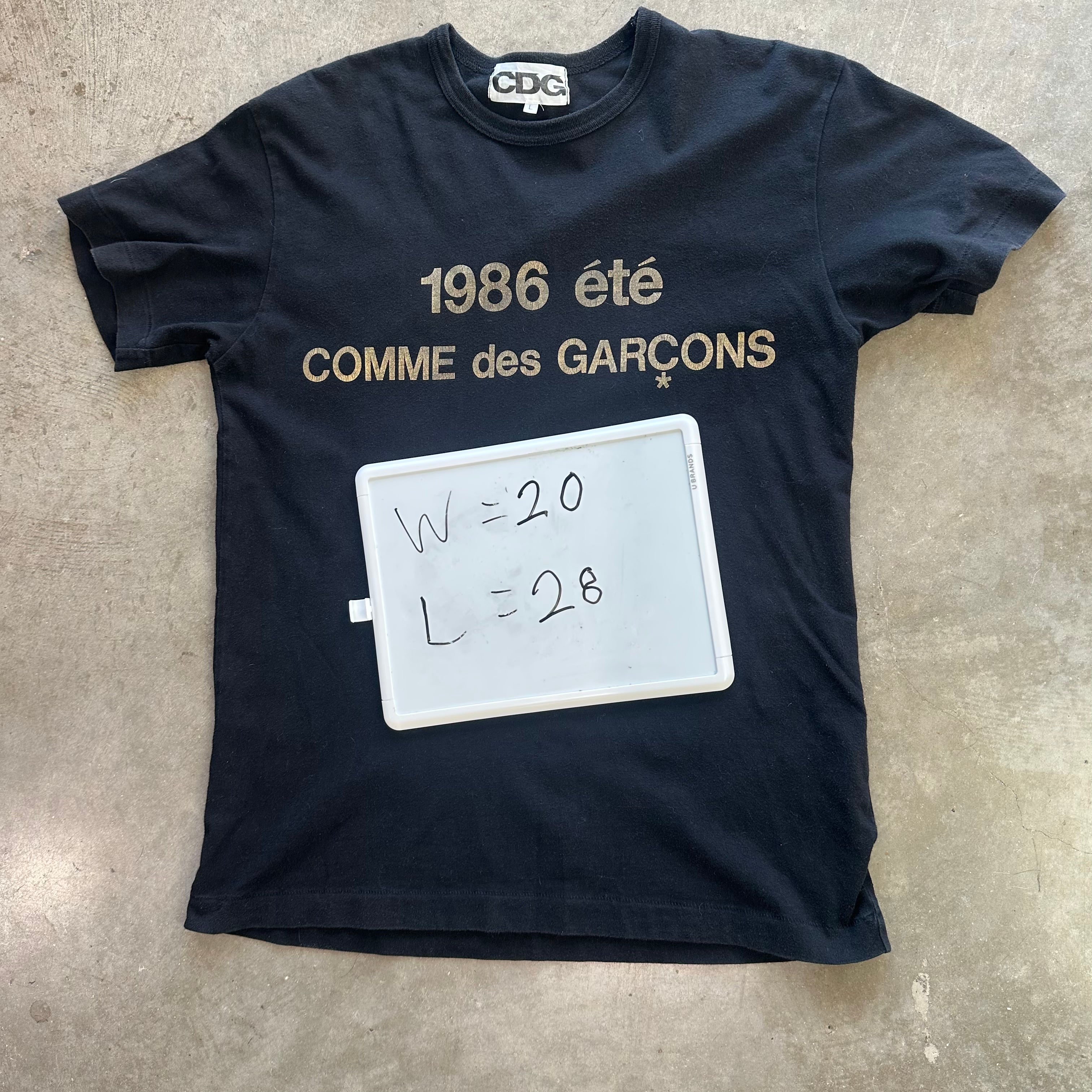 L CDG Gold Logo 1986 Tee