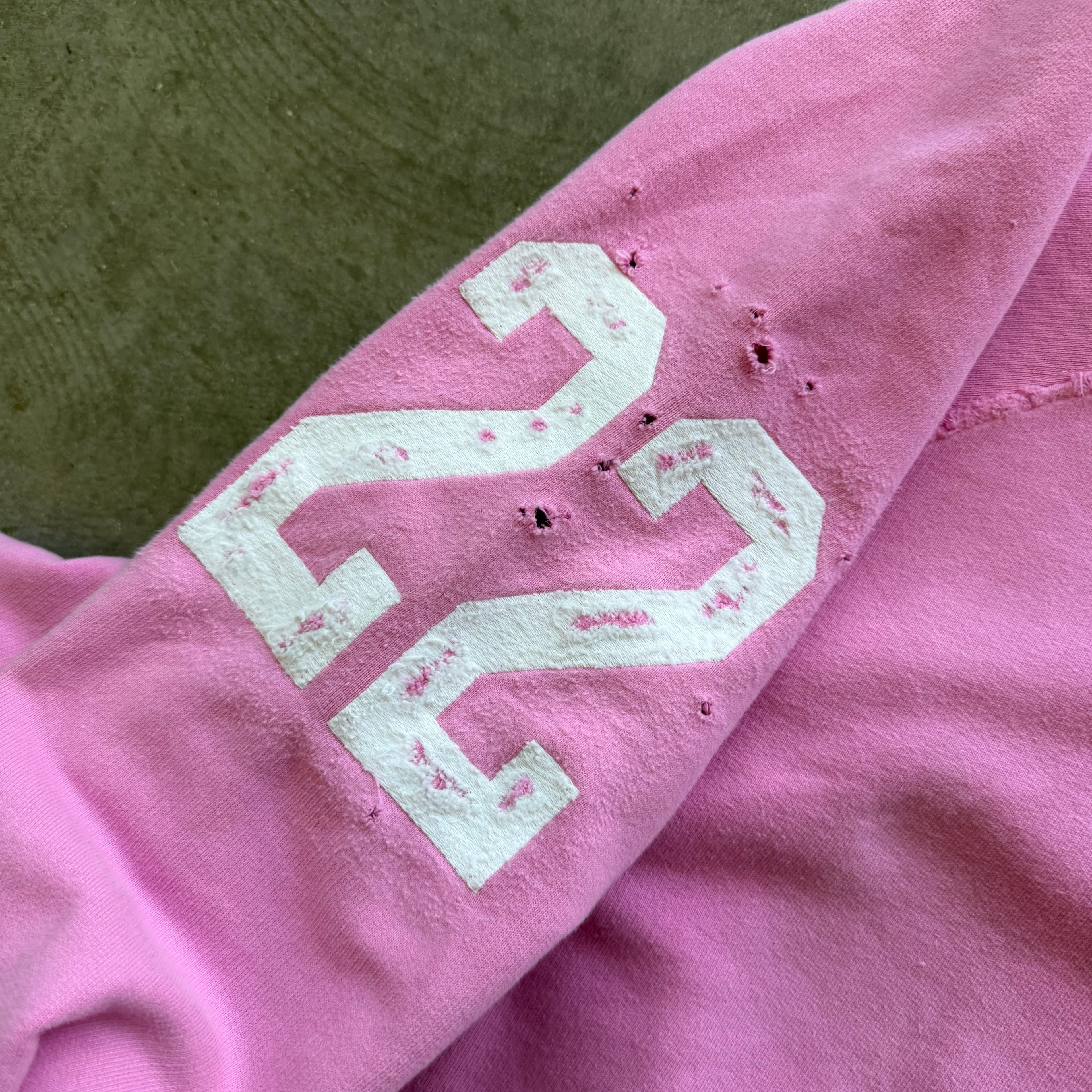 XXL Balenciaga Distressed Pink Polo Zipup