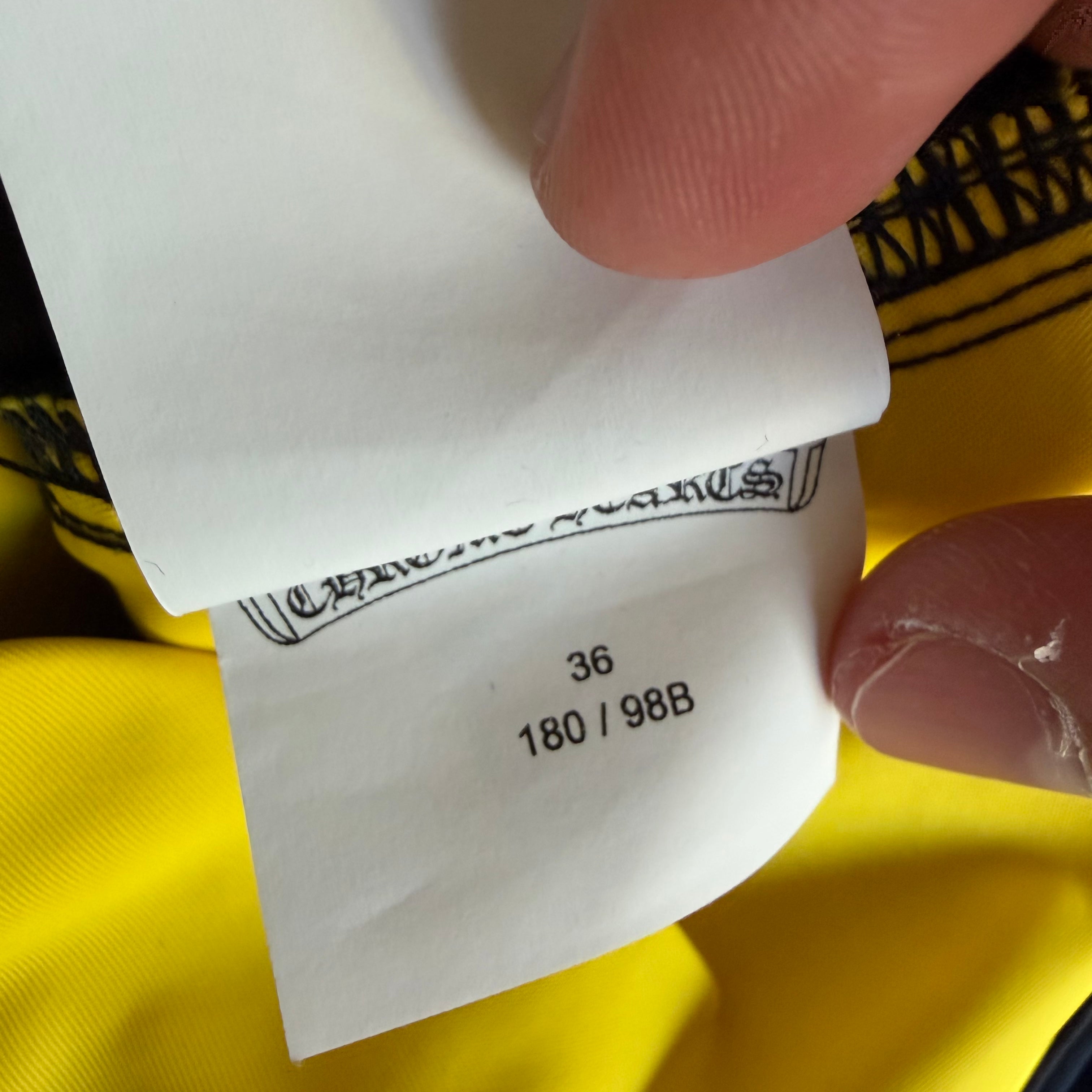 36x29 Chrome Hearts Leather Nylon Double Knees Navy