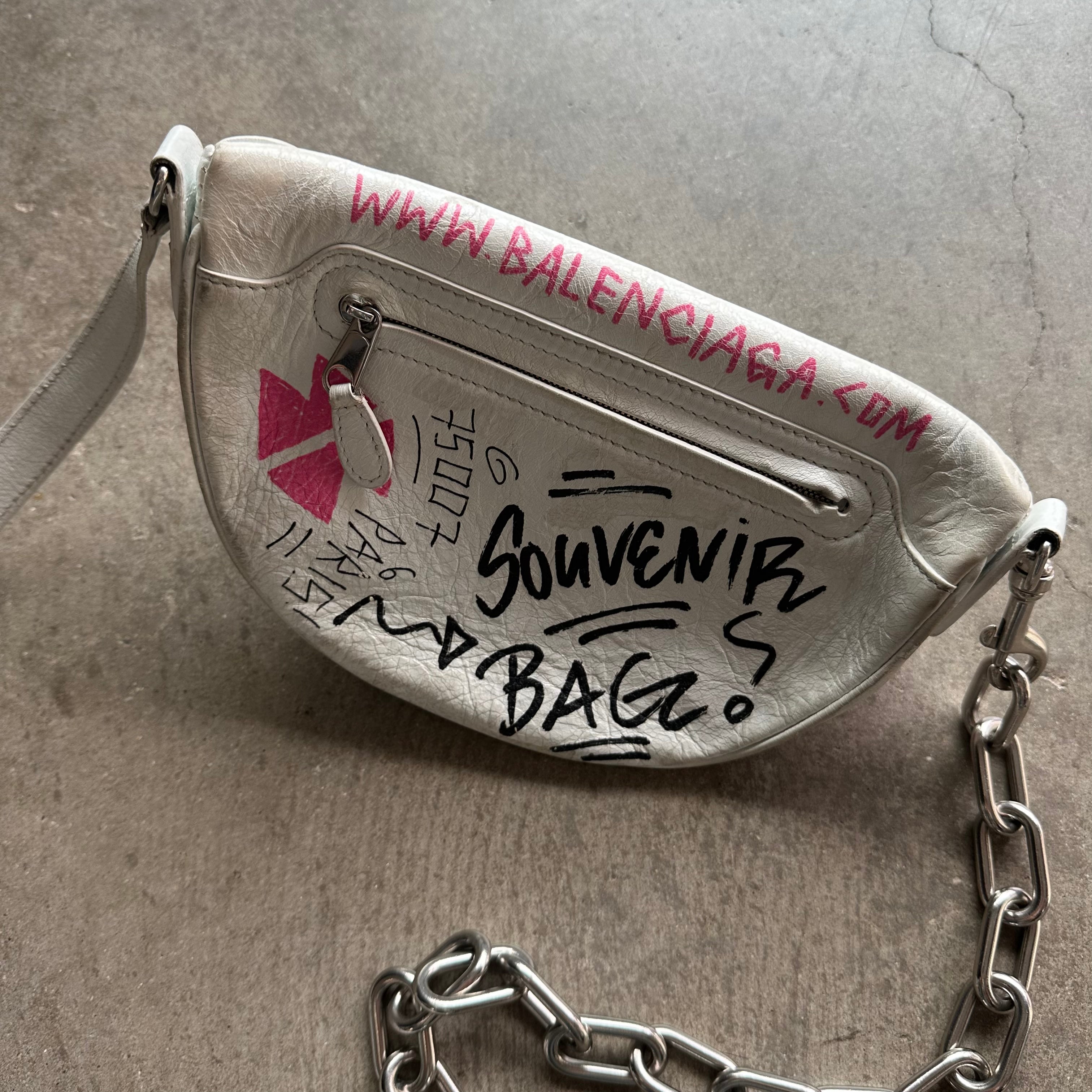 Balenciaga Souvenir Graffiti Belt Bag