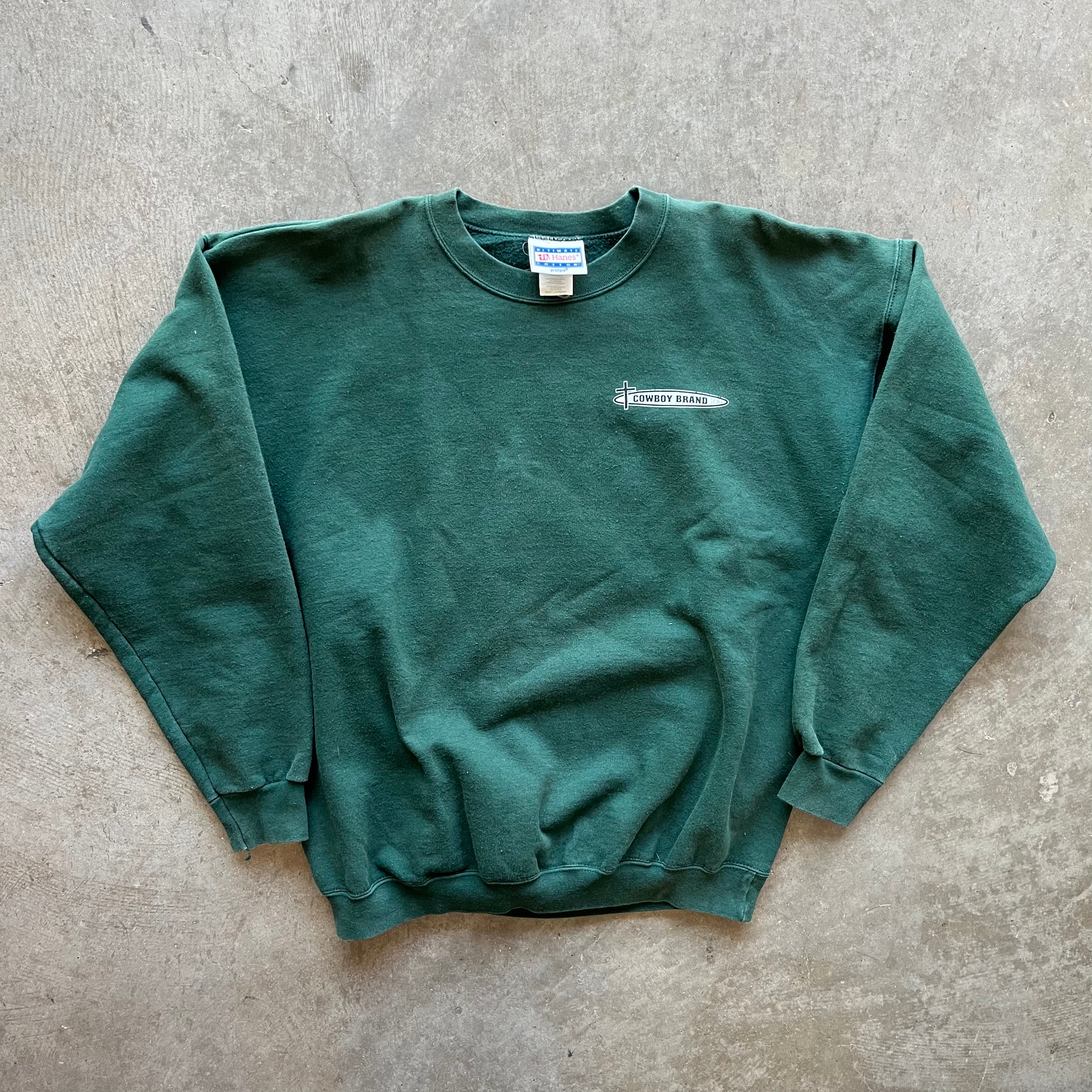 L 00s Cowboy Brand Jesus Crewneck