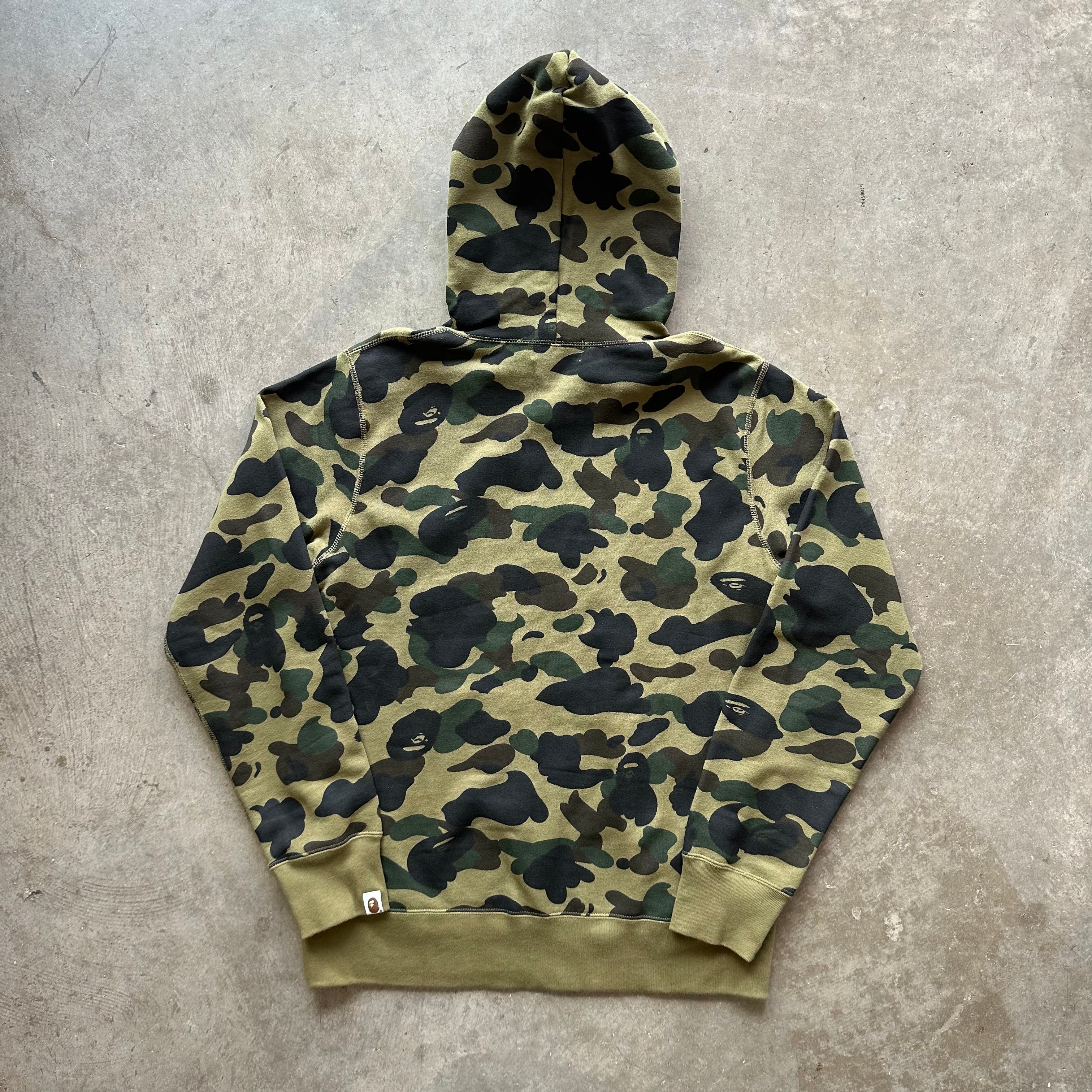 XL Bape Camo Spellout Hoodie