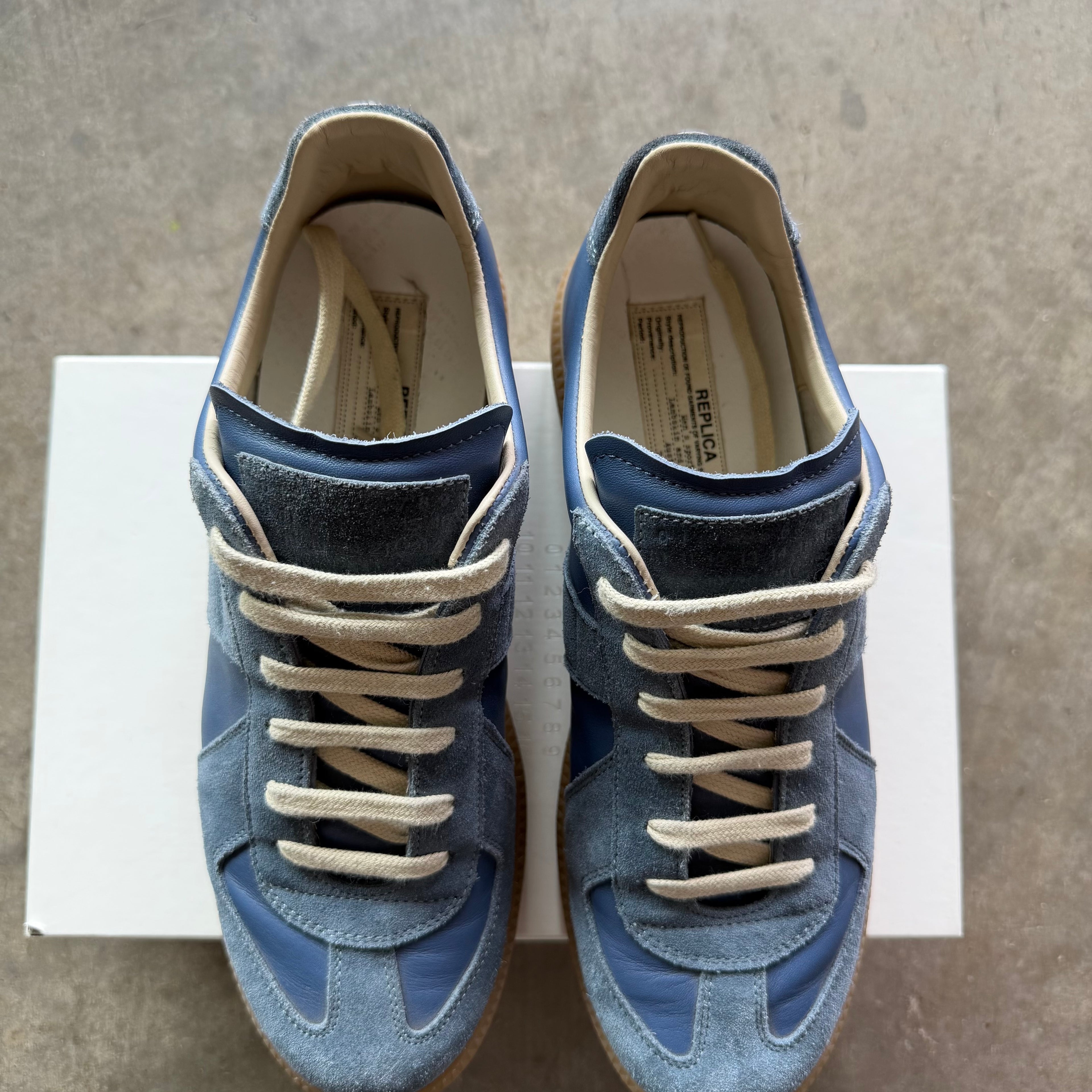 7 Used Maison Margiela Replica Gat Light Blue Gum Sole