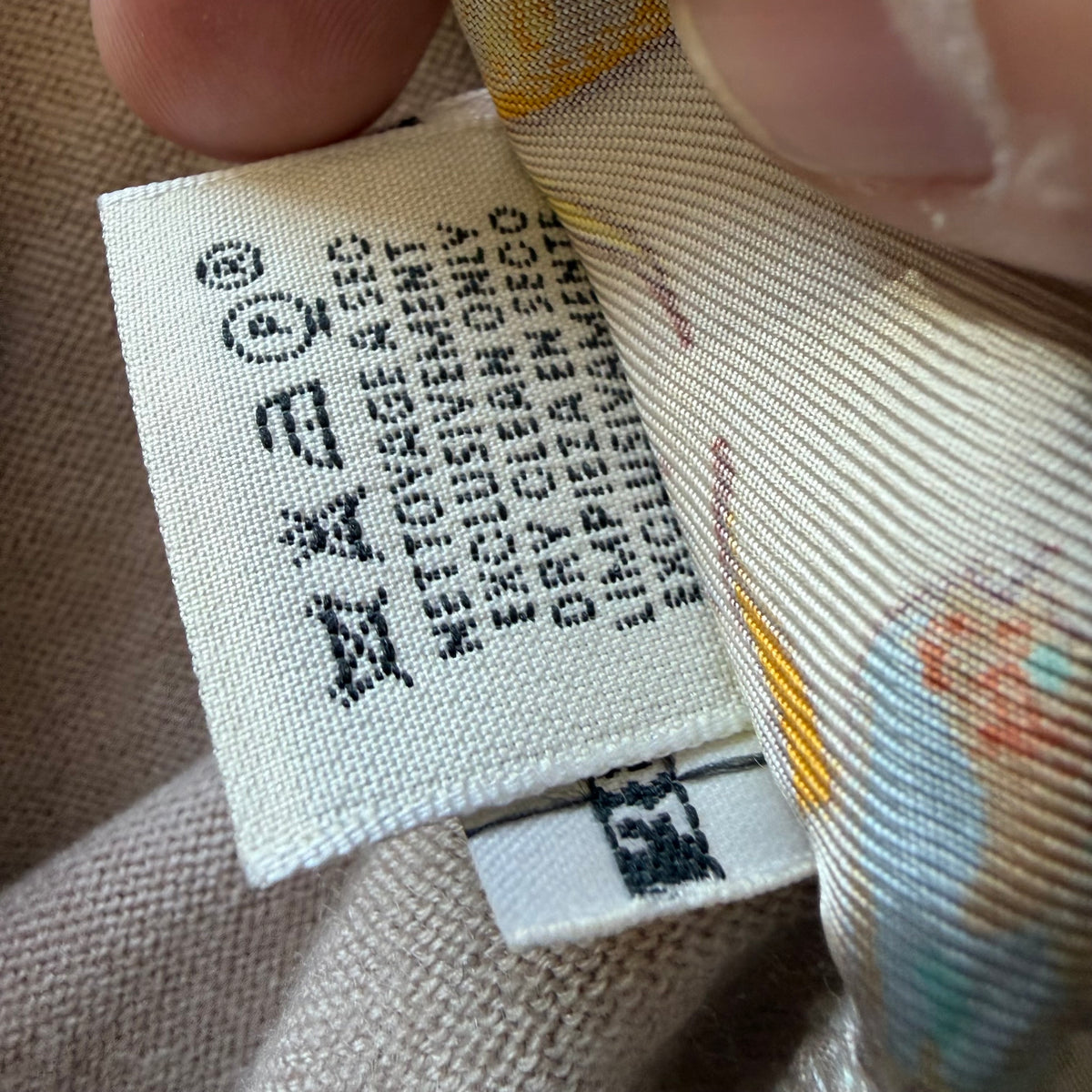 M 90s Hermes Silk Floral Button Up