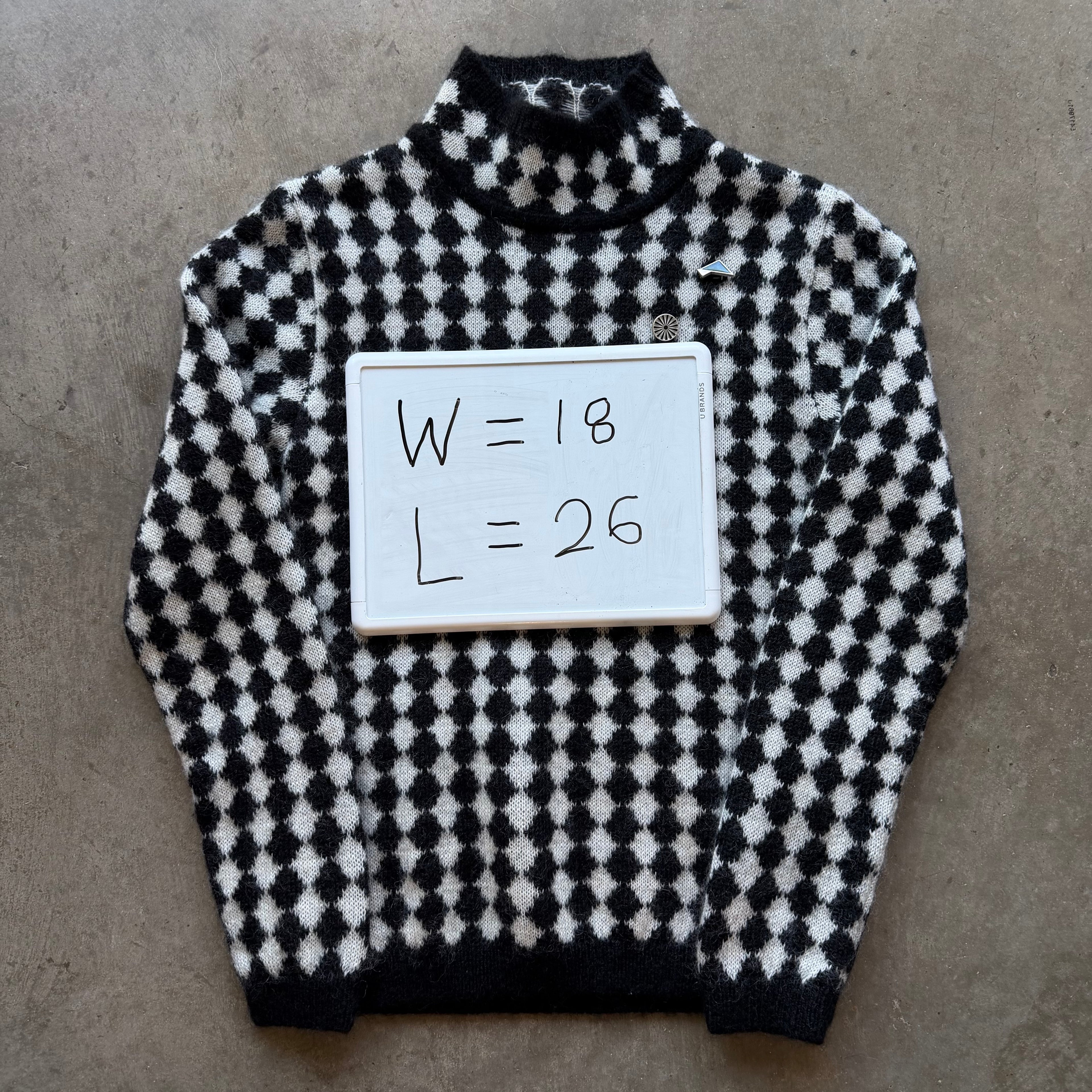 M Saint Laurent Diamond Motif Sweater