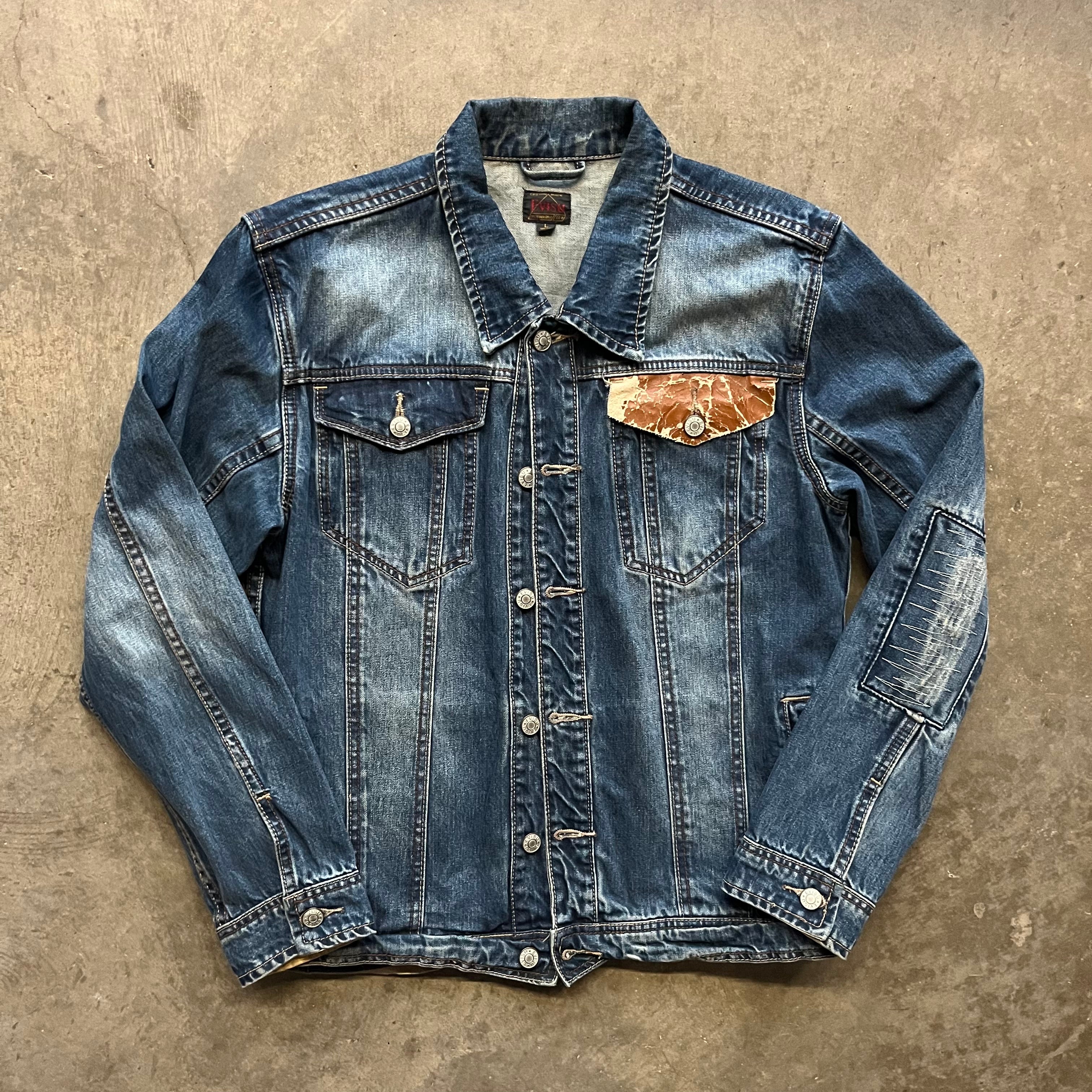 L 00s Evisu Patch Denim Jacket