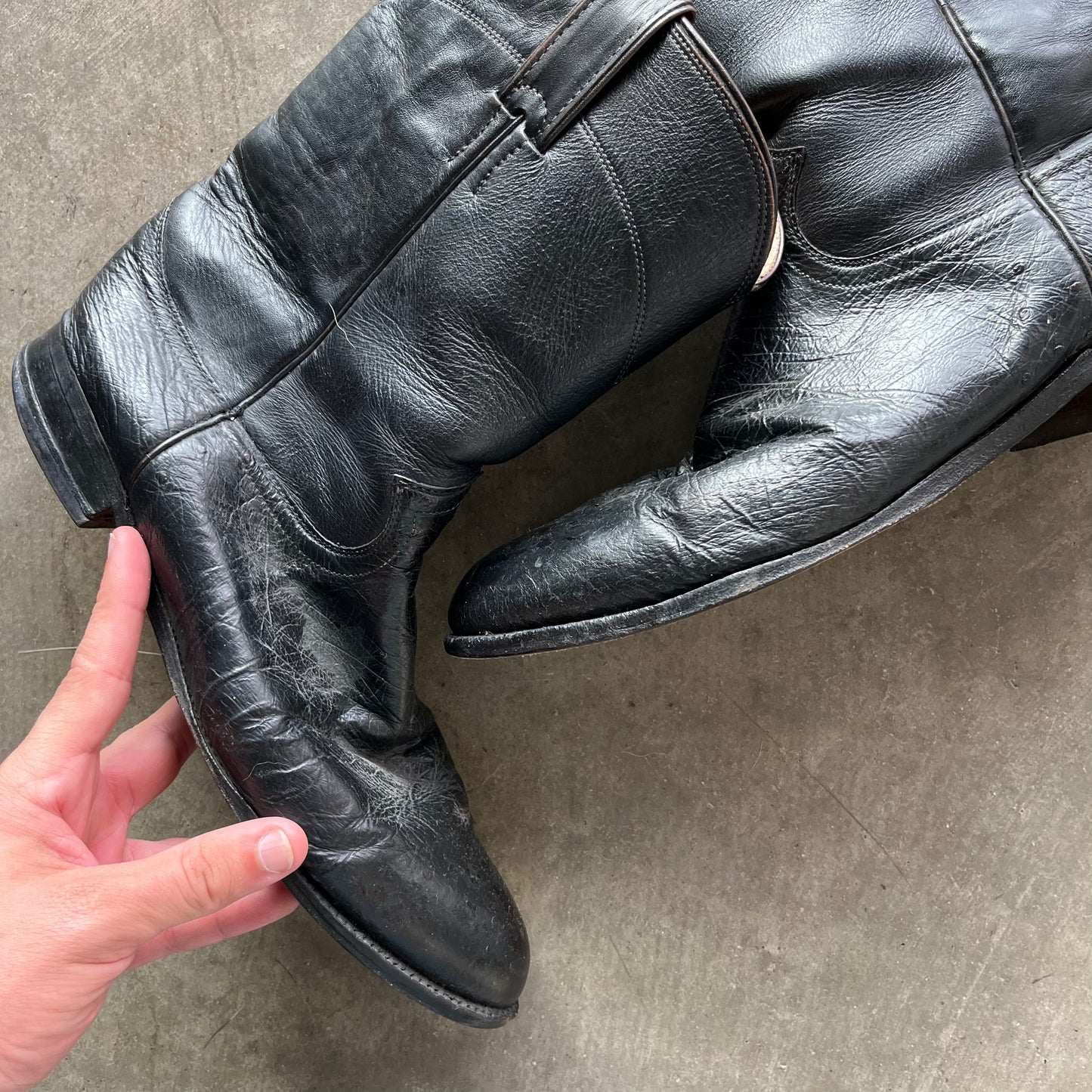 10.5 Used Smooth Ostrich Justin Boots