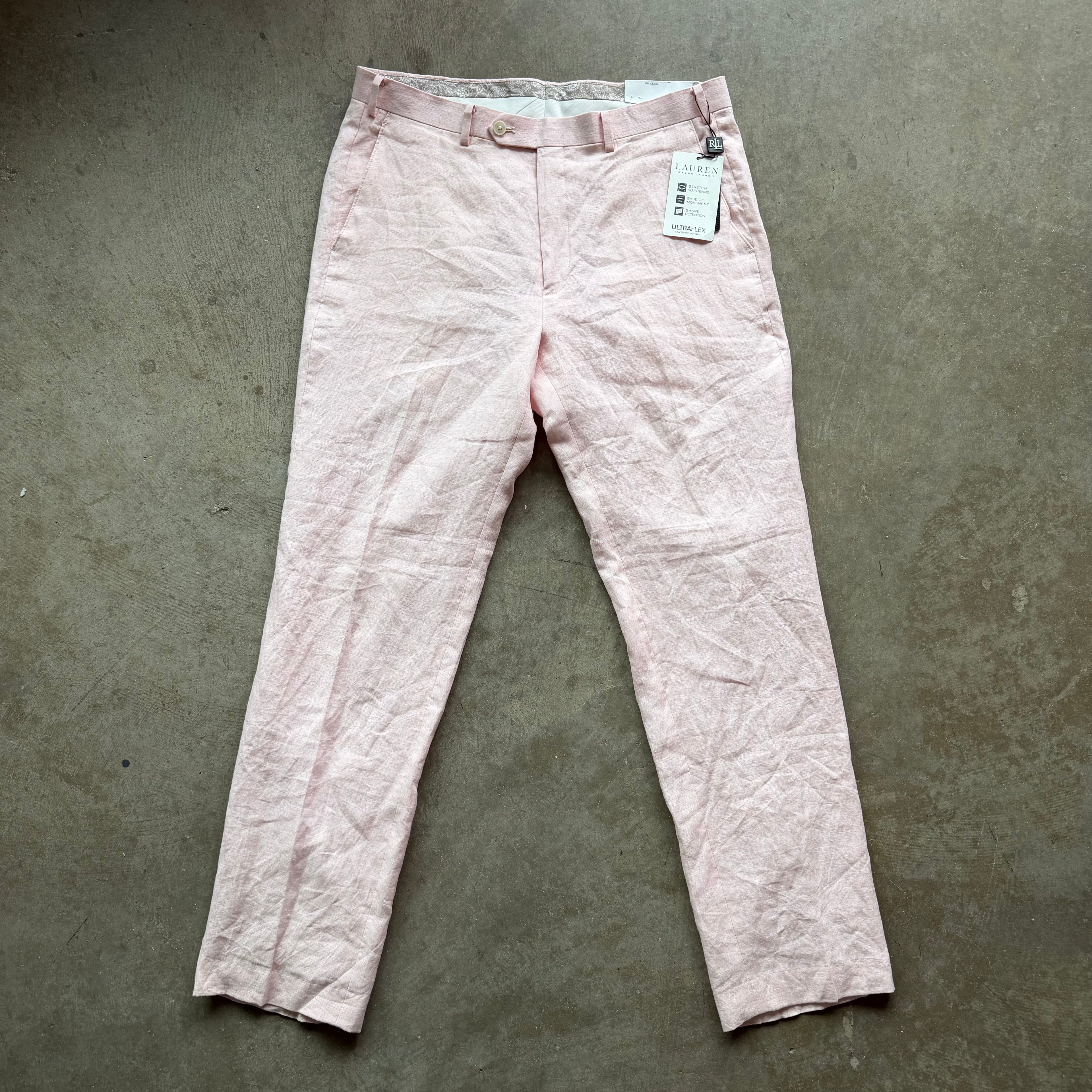 35x32 Lauren Ralph Lauren Pink Linen Pants