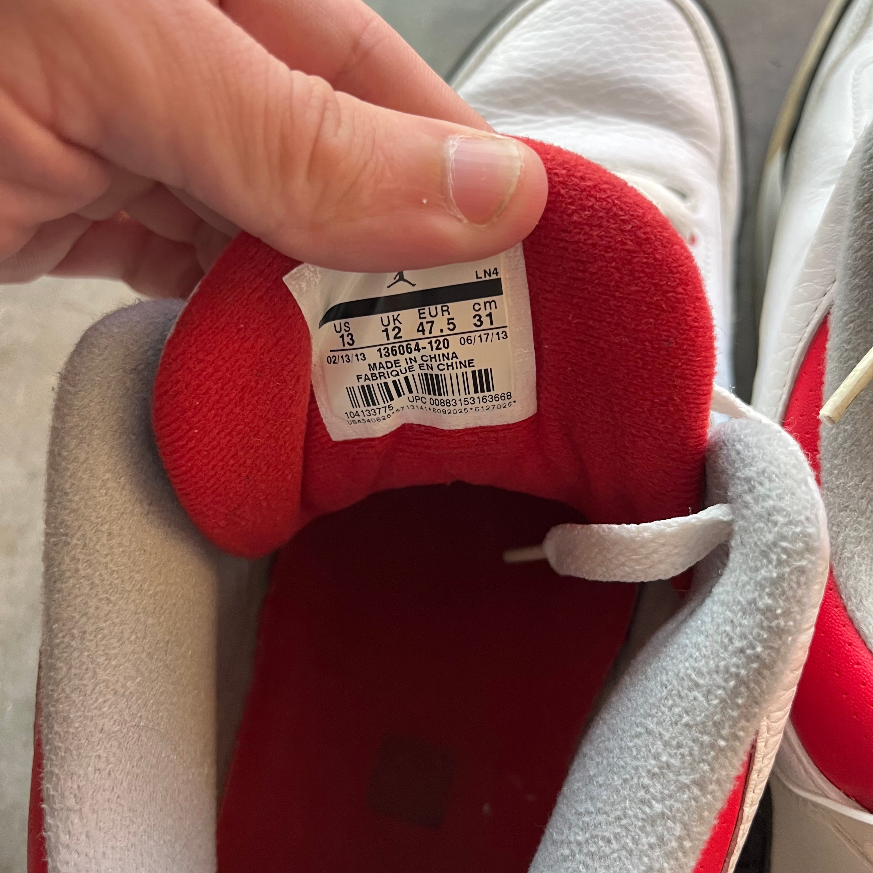 13 Used 2013 Fire Red Jordan 3