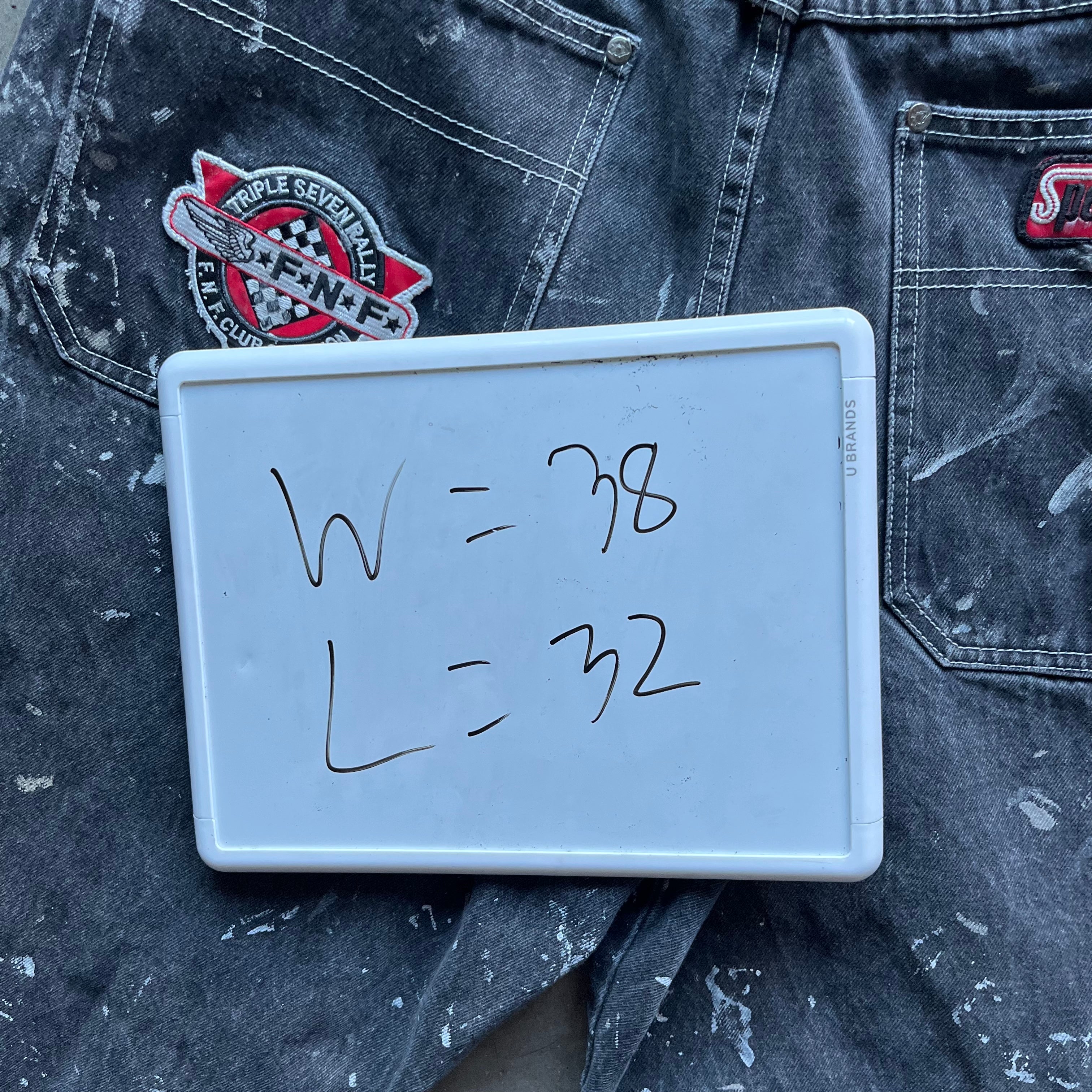 38x32 00s Splatter Racing Jeans