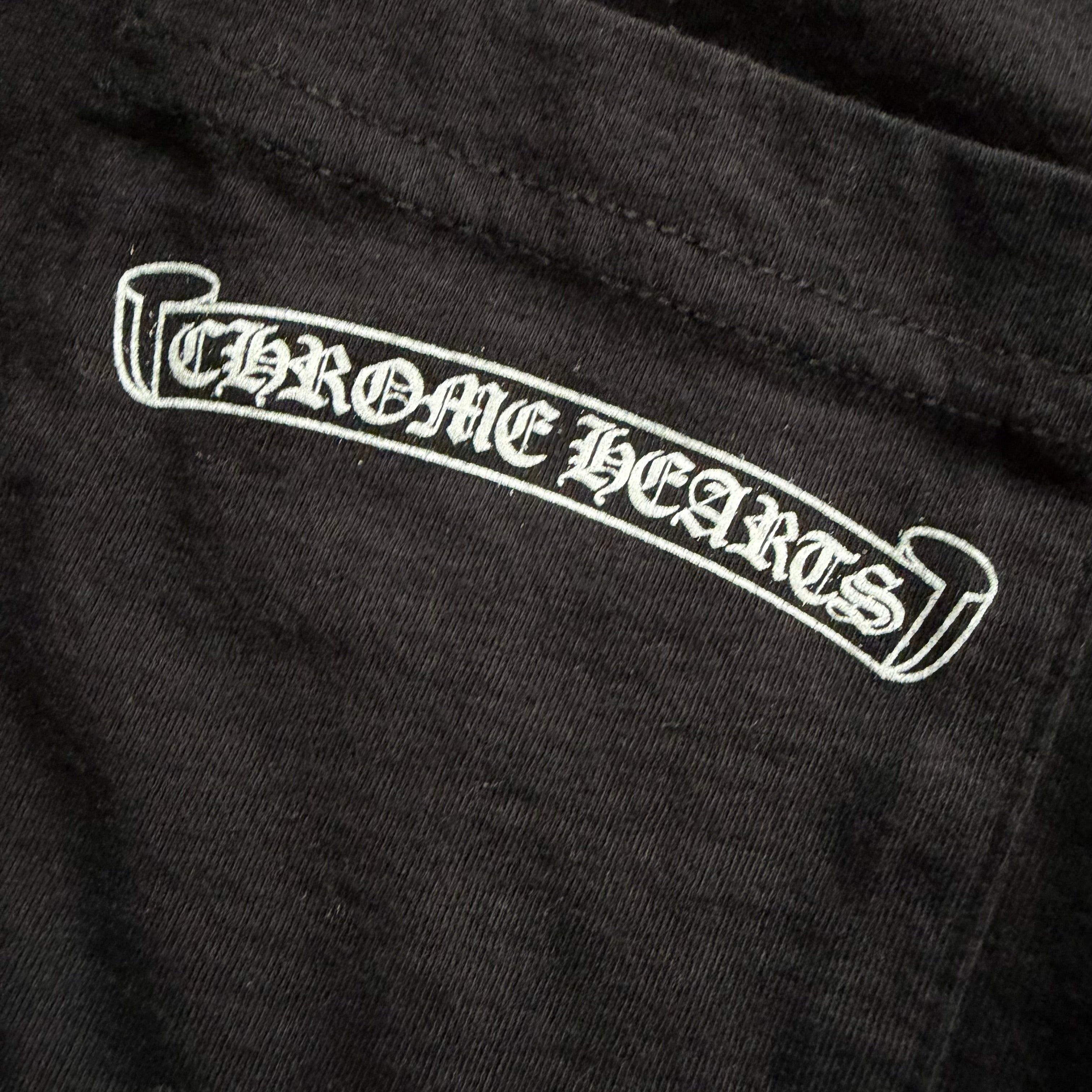 M Black Chrome Hearts USA Shoulder Spellout