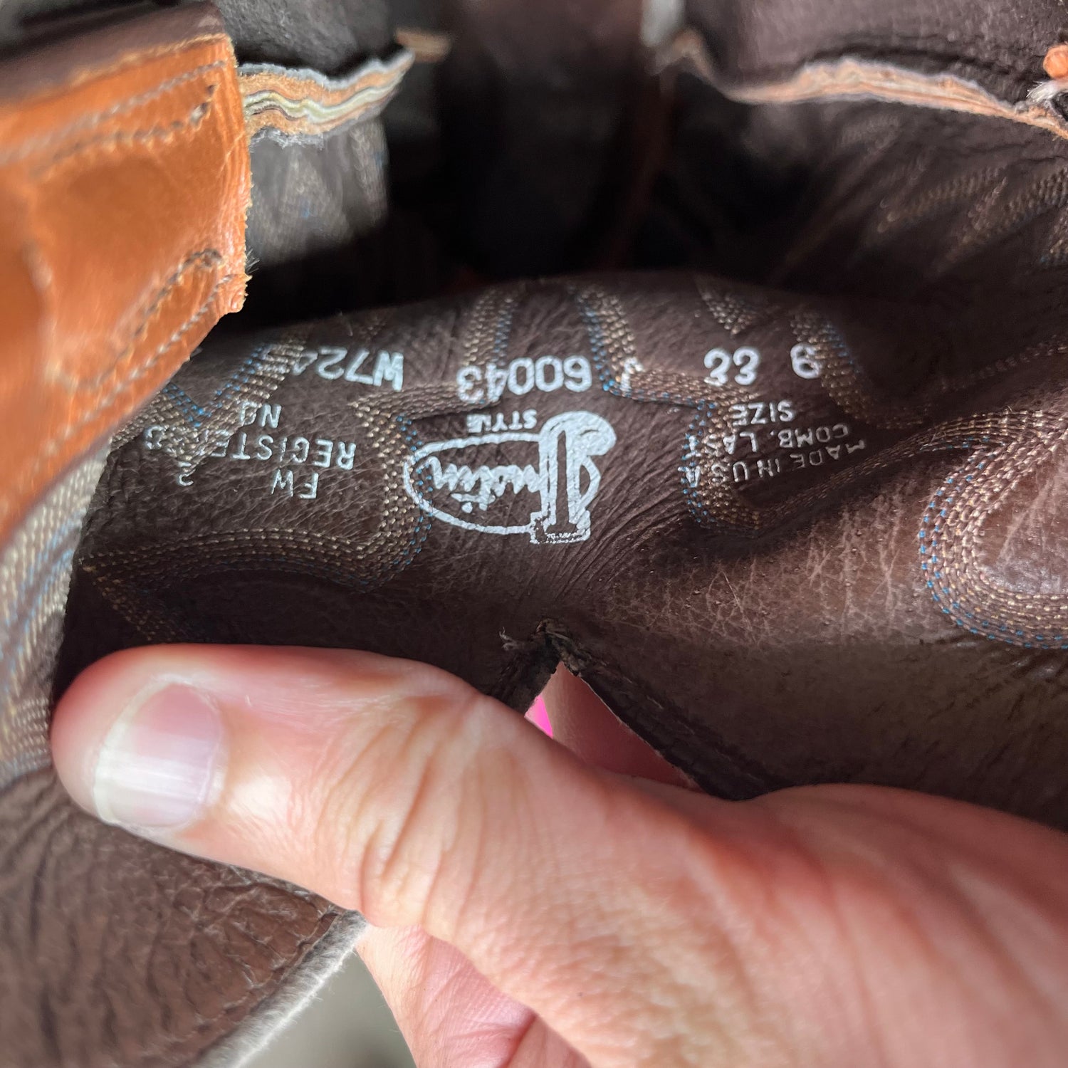 9 Used Ostrich Skin Justin Boots