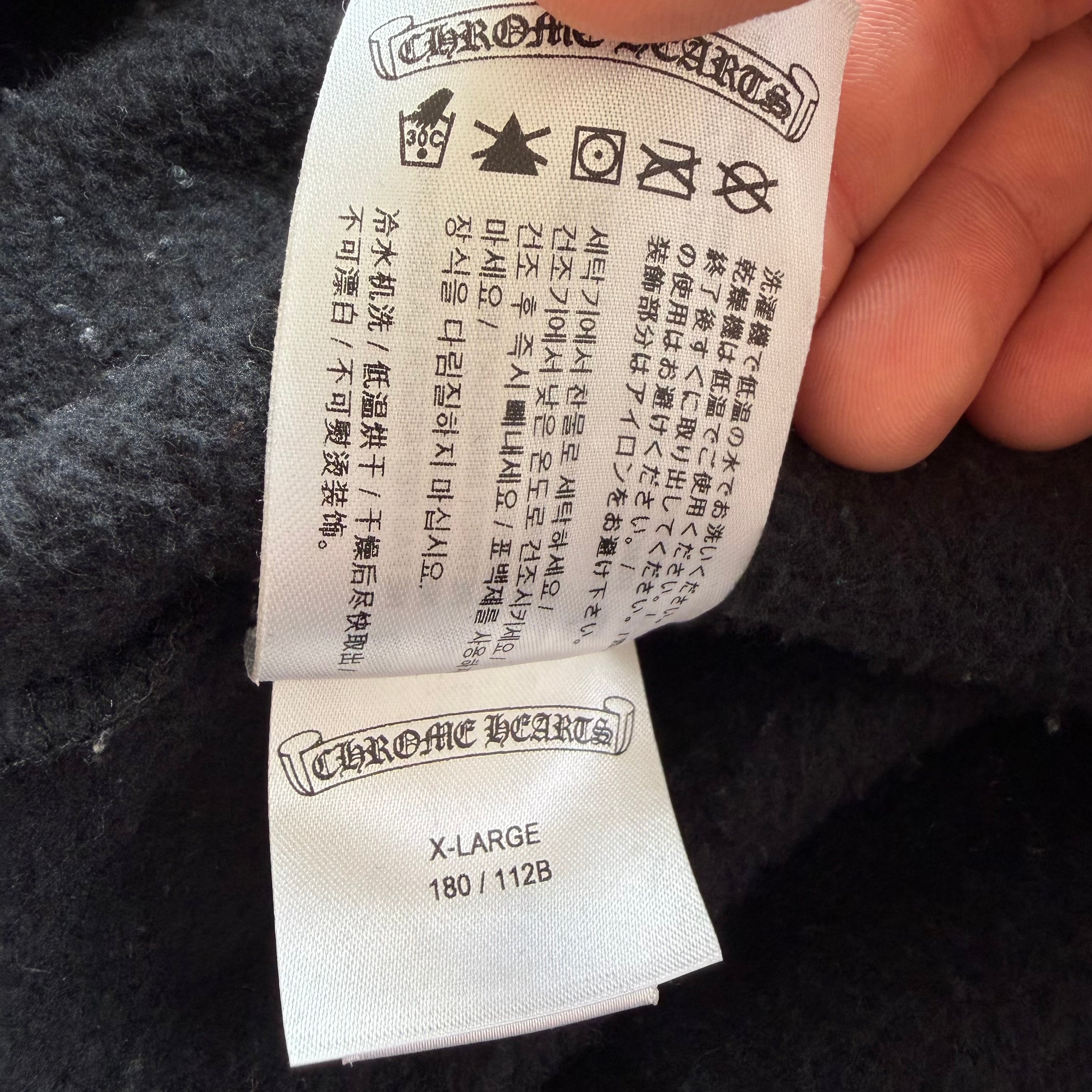 XL Chrome Hearts Floral Horseshoe Logo Crewneck Black