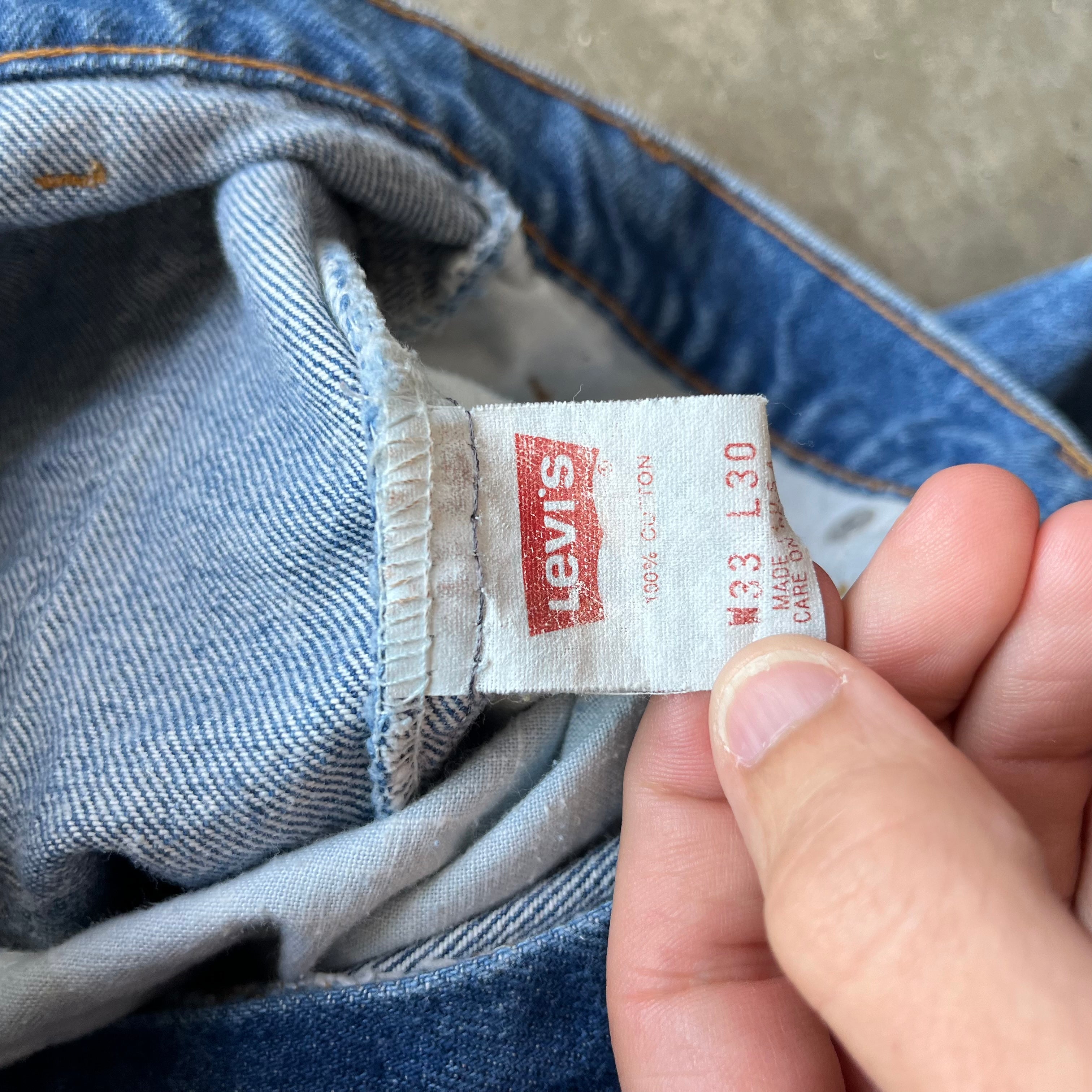 33x30 90s Orange Tab Levis 550