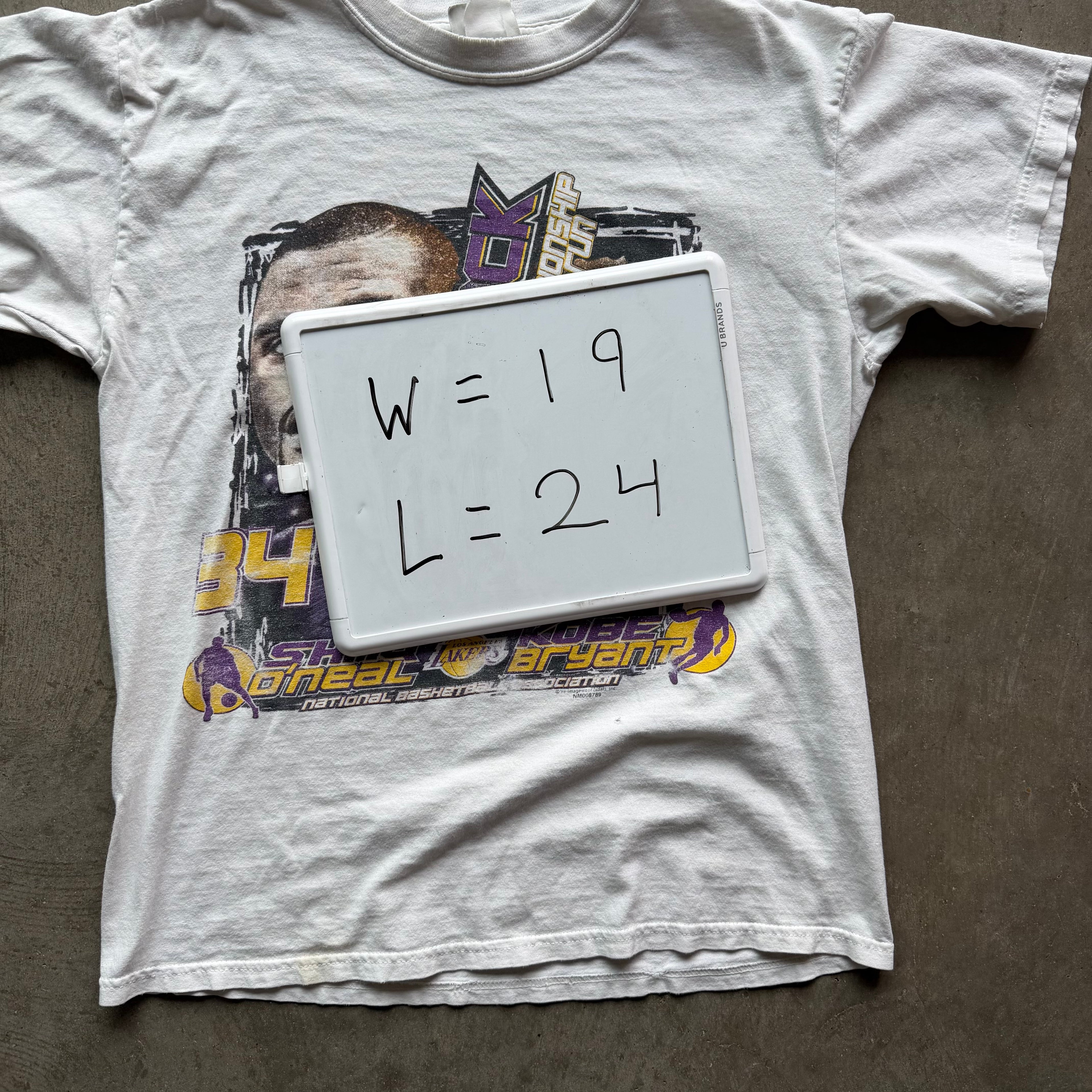 M 01 Shaq and Kobe Lakers Tee