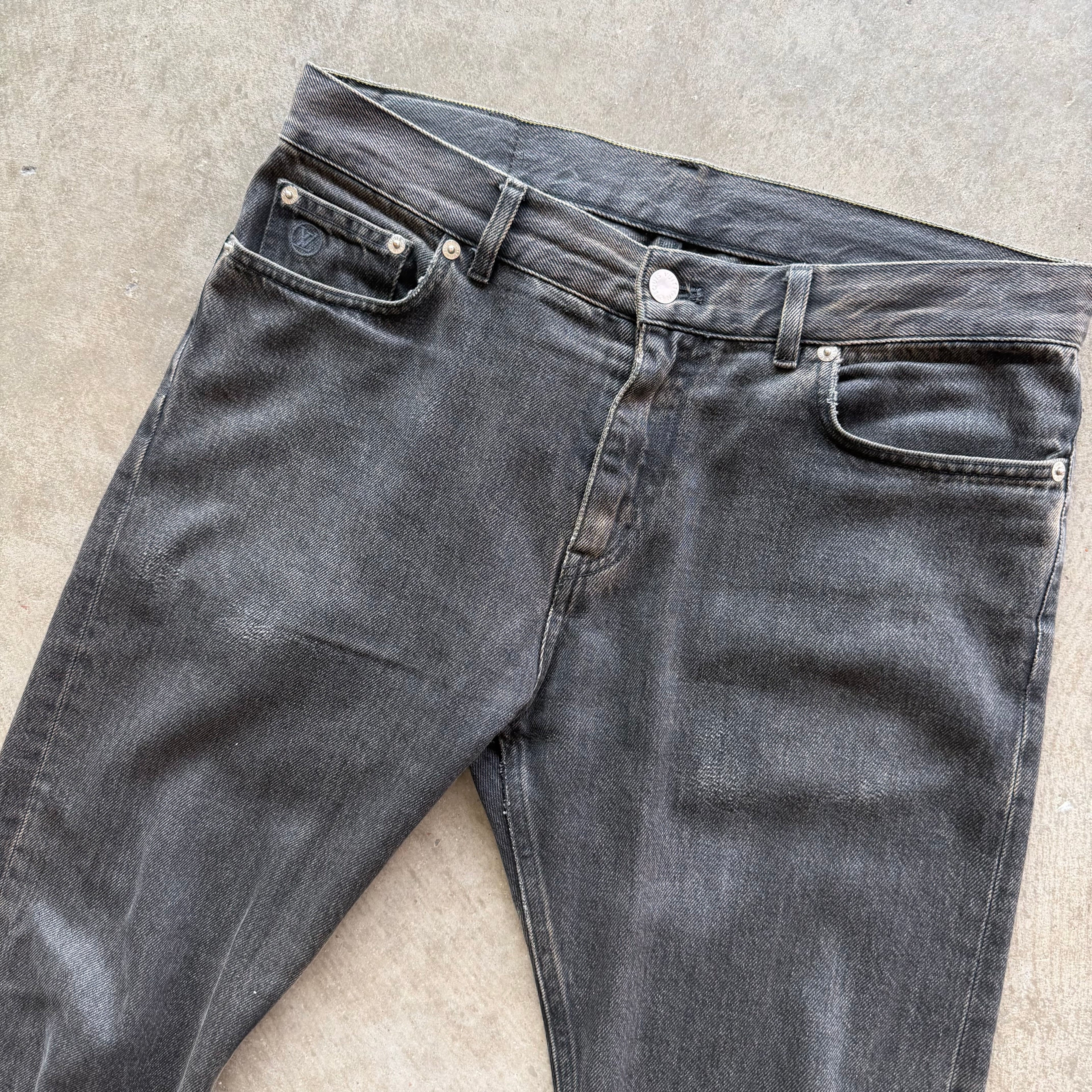 34x34 Louis Vuitton Black Denim