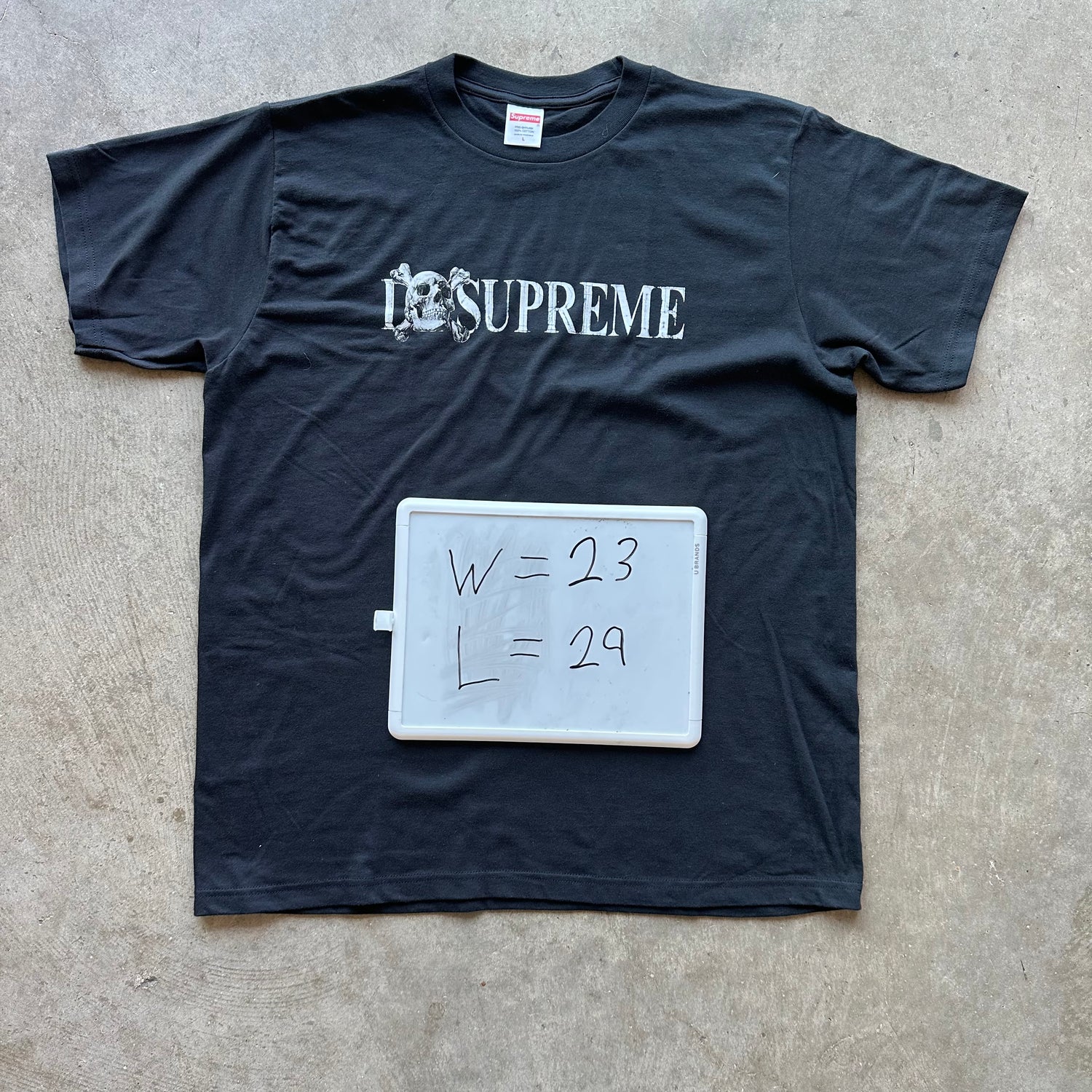 L Black Supreme Skull Tee