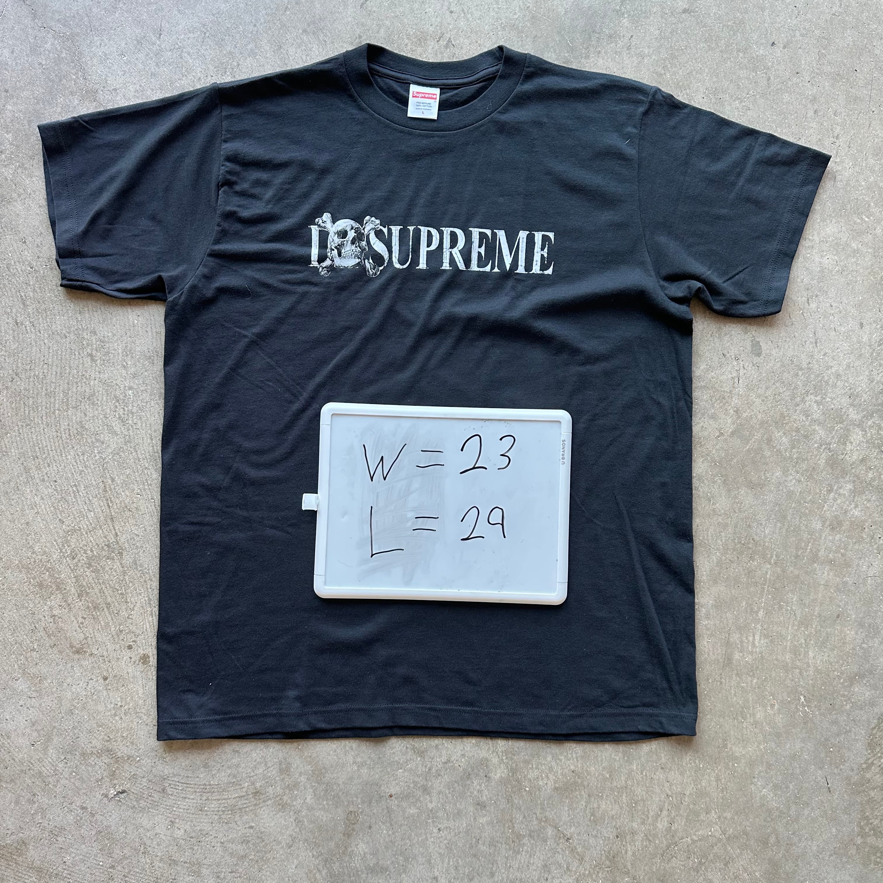 L Black Supreme Skull Tee