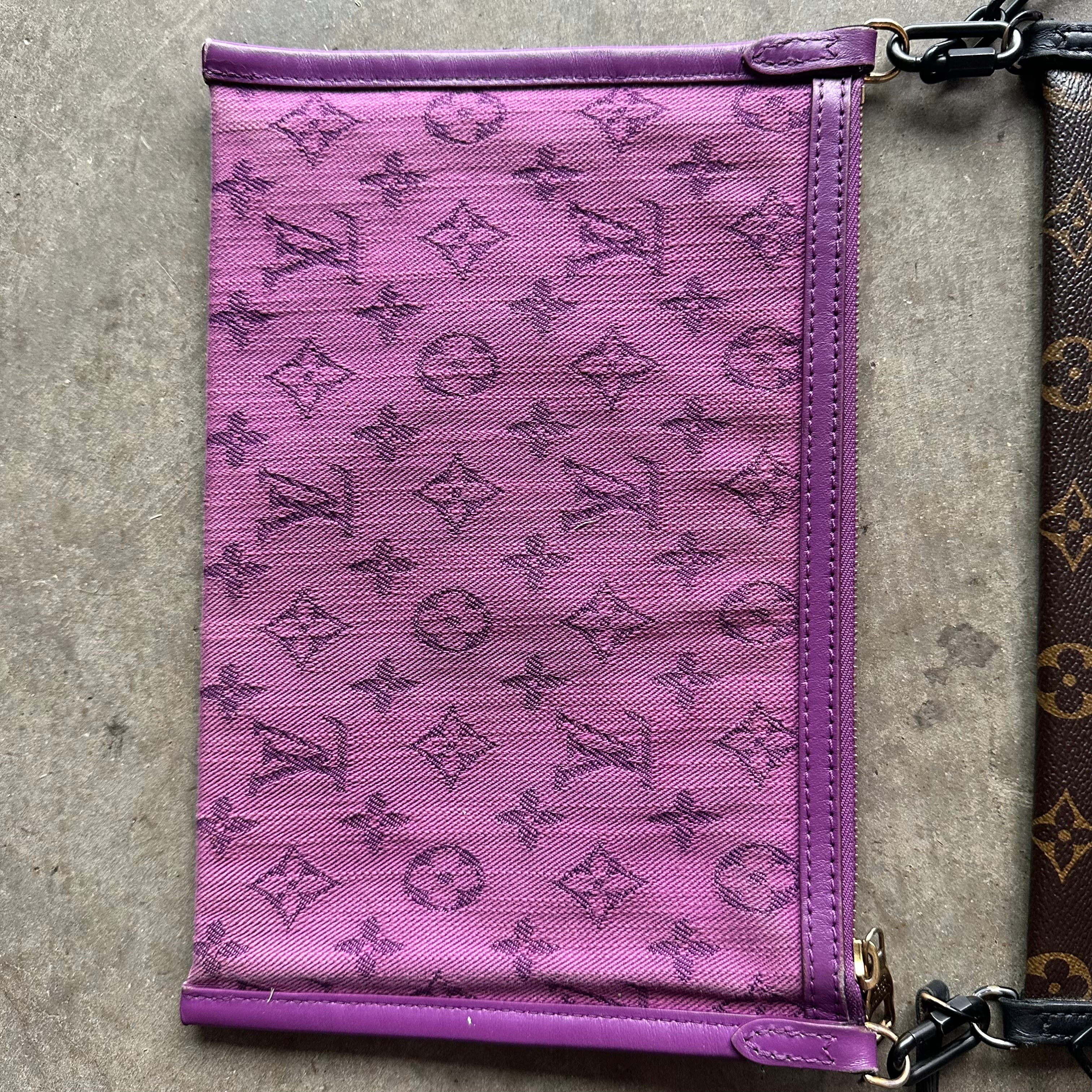 LV Monogram Double Flat Messenger Bag