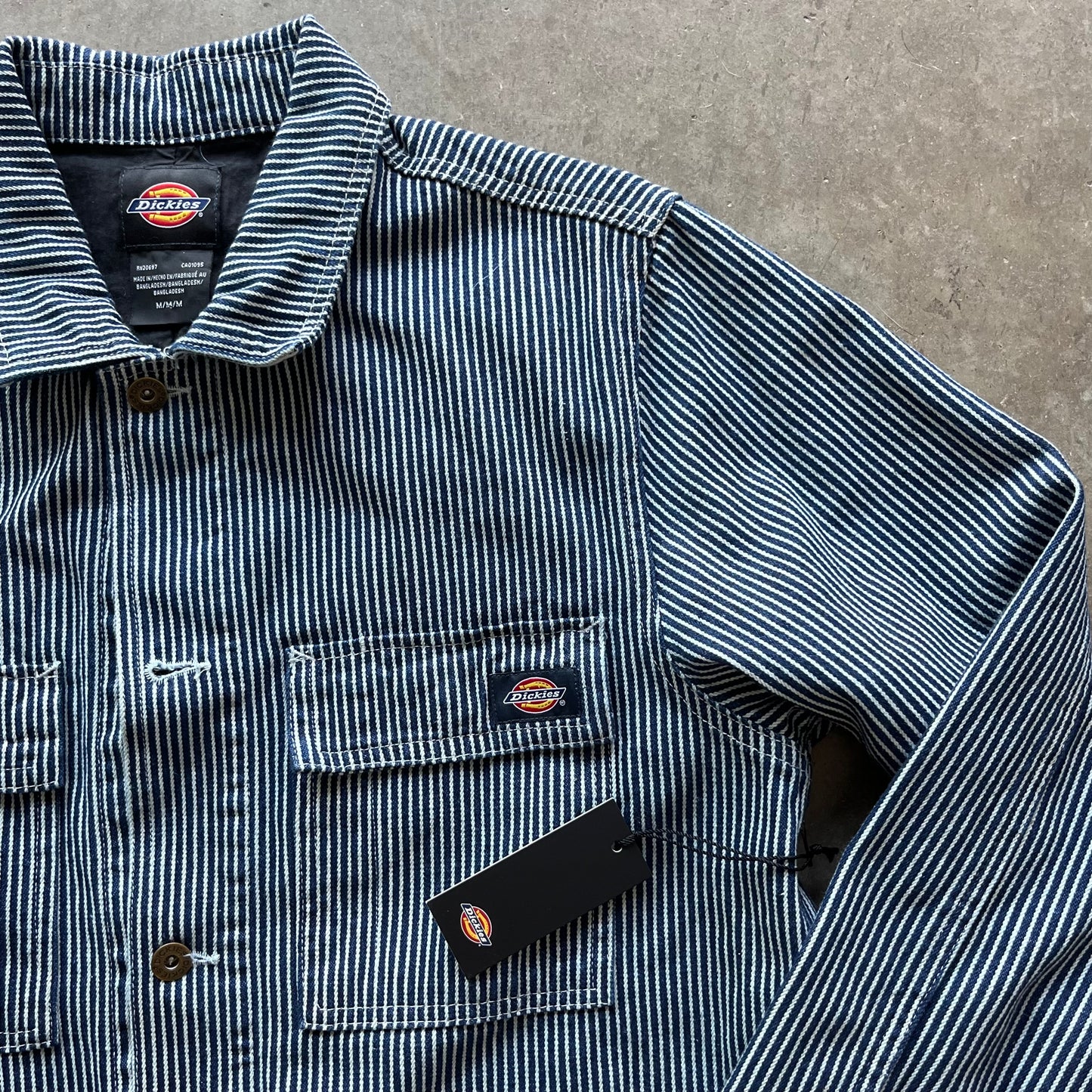 M Striped Dickies Work Jacket