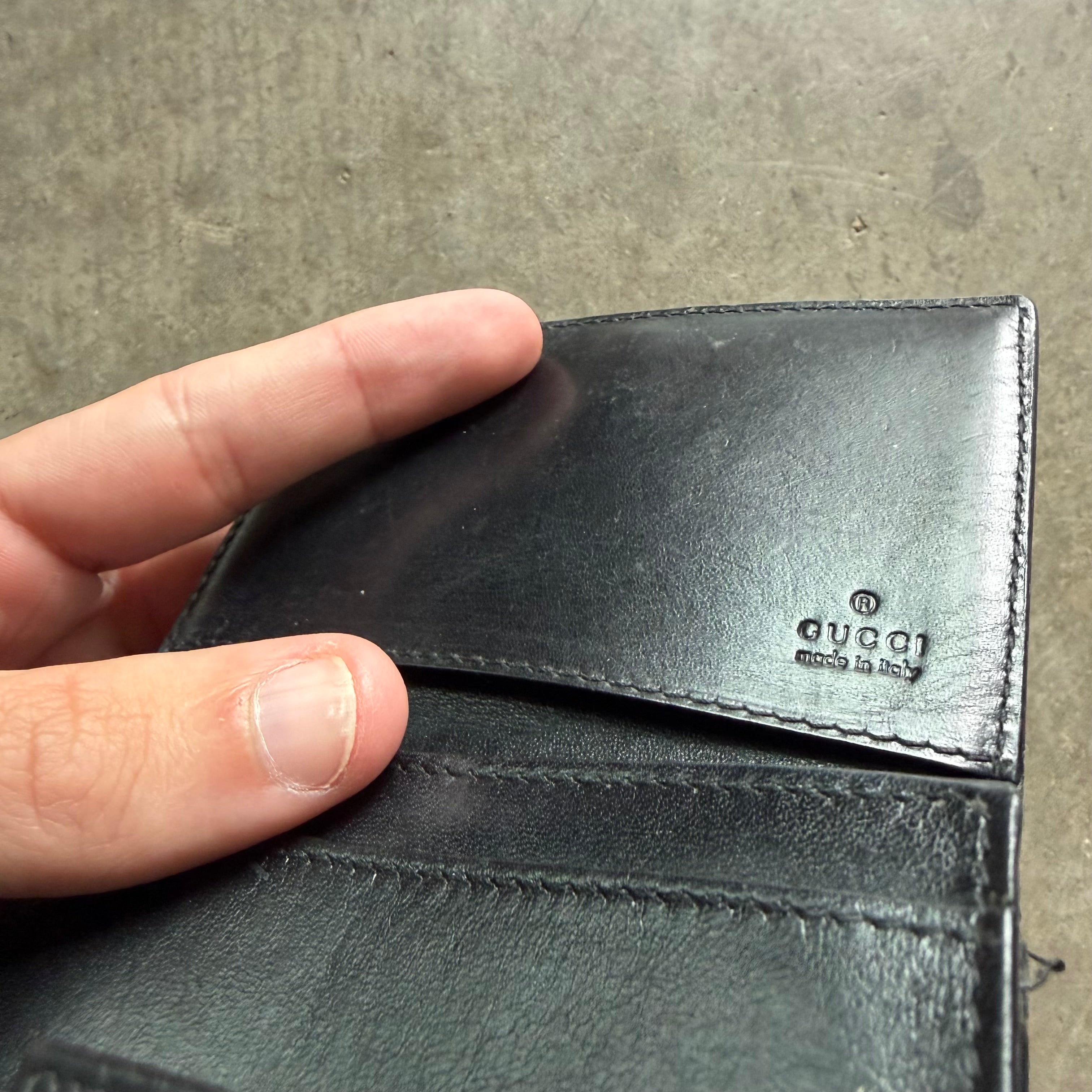 Vintage Gucci Canvas Bifold Wallet