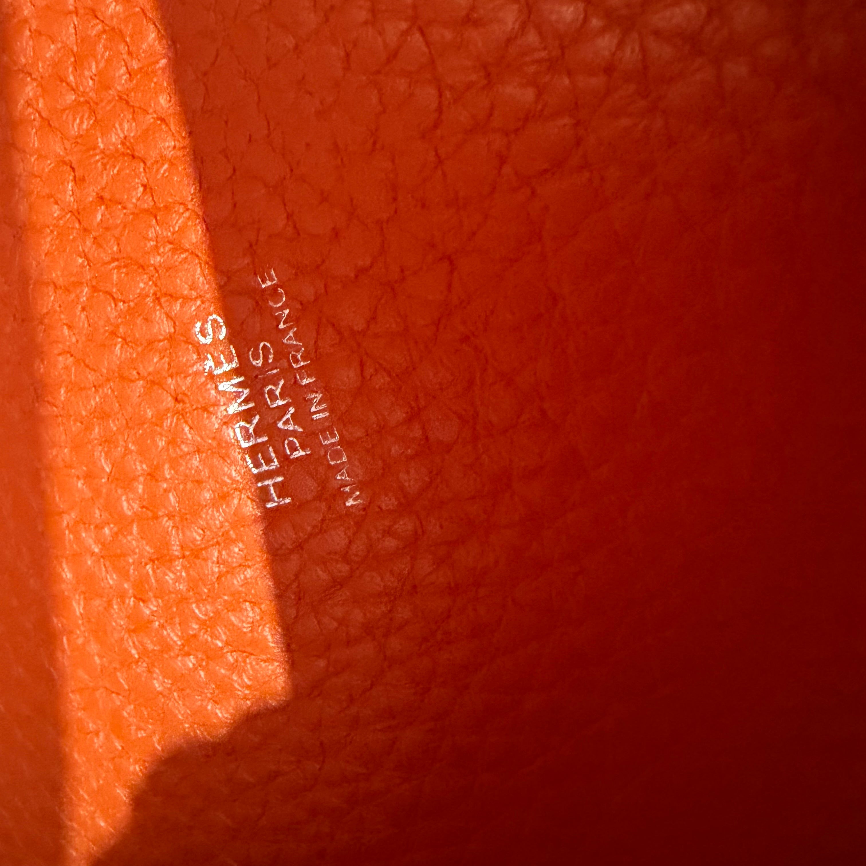 Hermes Taurillon Clemence Picotin Lock 25 Orange