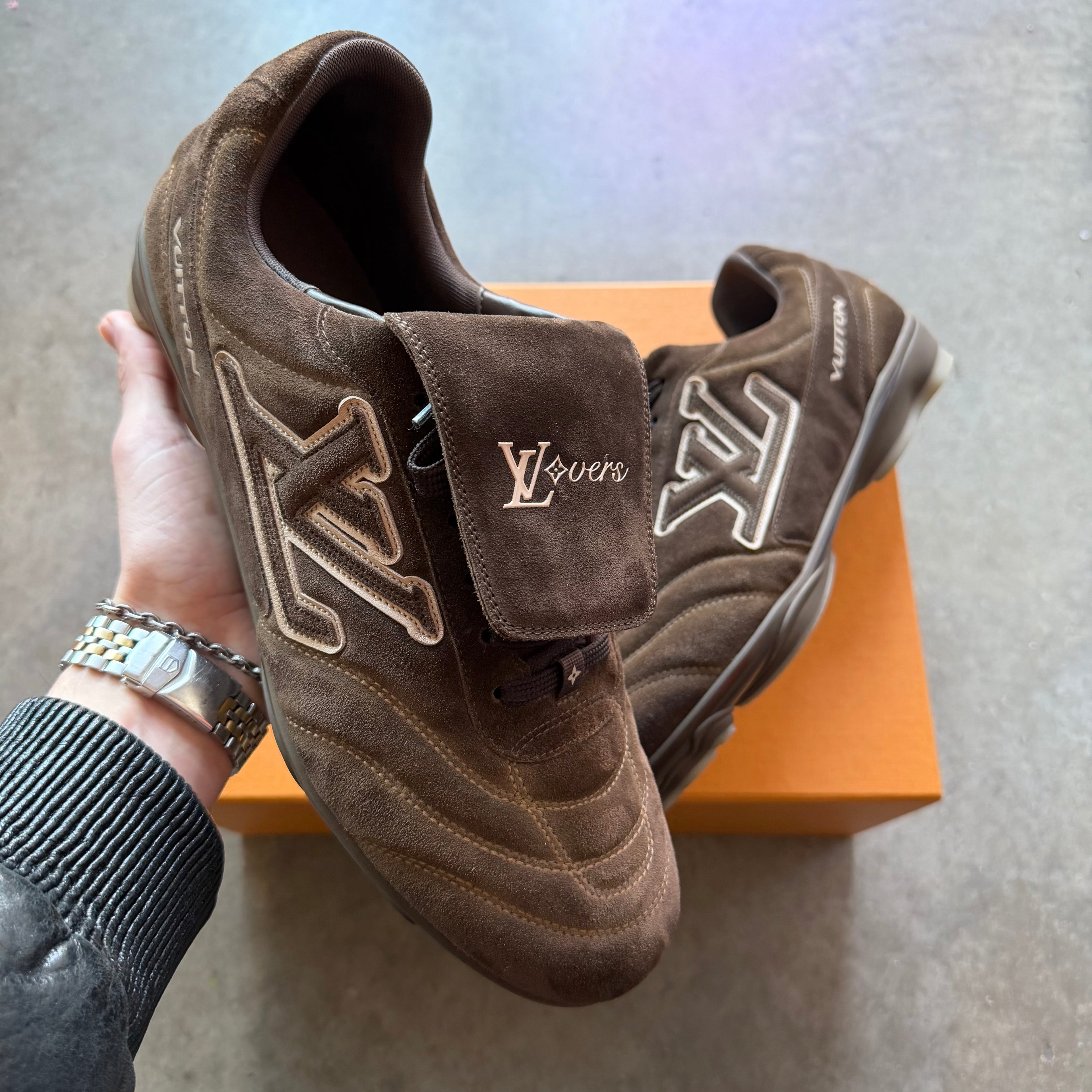 11 Used Louis Vuitton Footprint Sneaker Brown