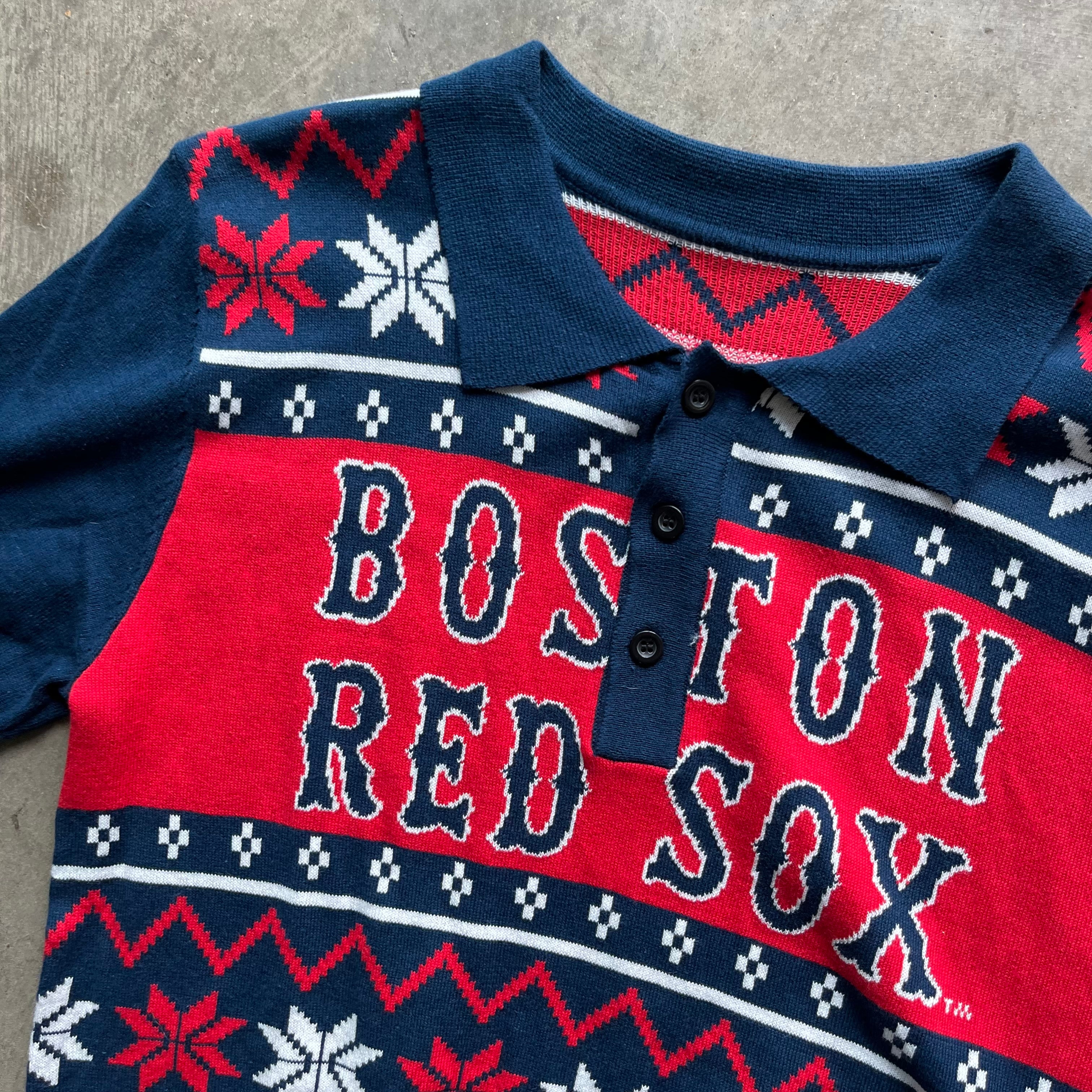 L 00s Red Sox Ugly Sweater Polo