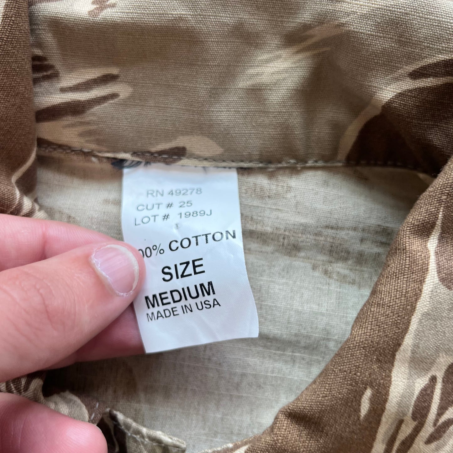 M 90s Earls Tiger Camo Jacket