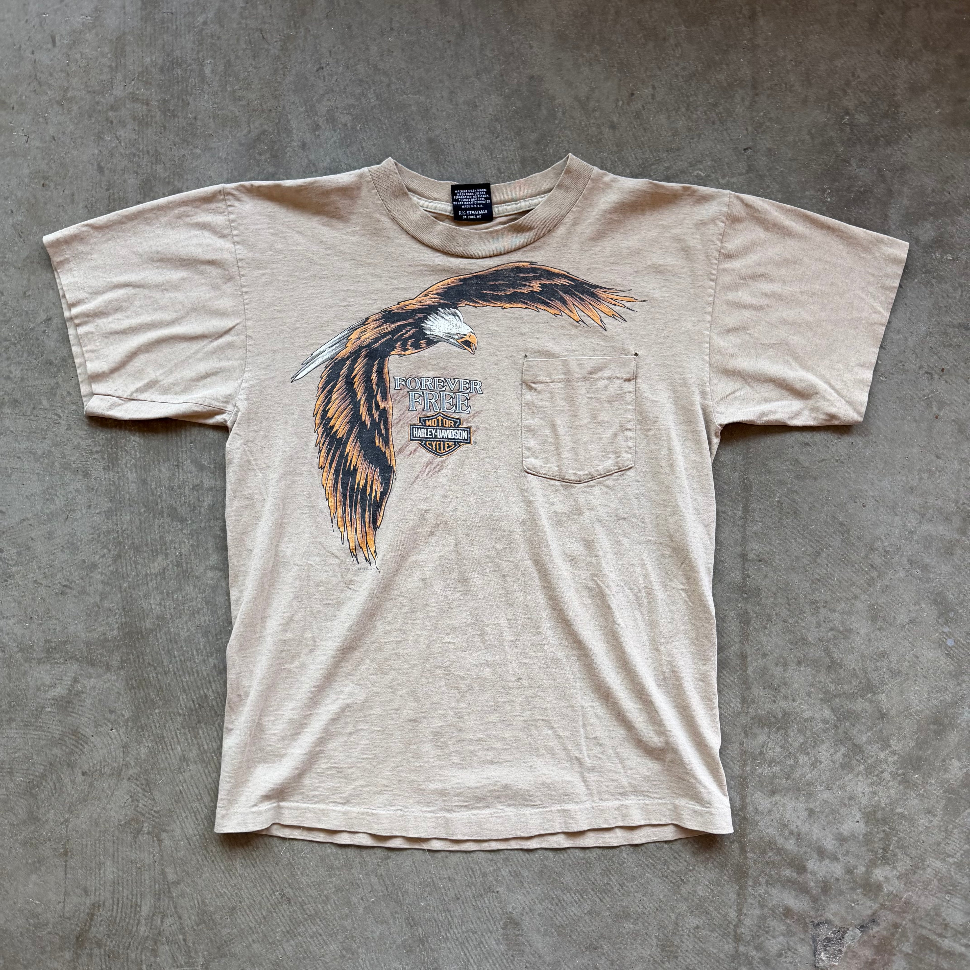 L 90s Harley Davidson Eagle Tee