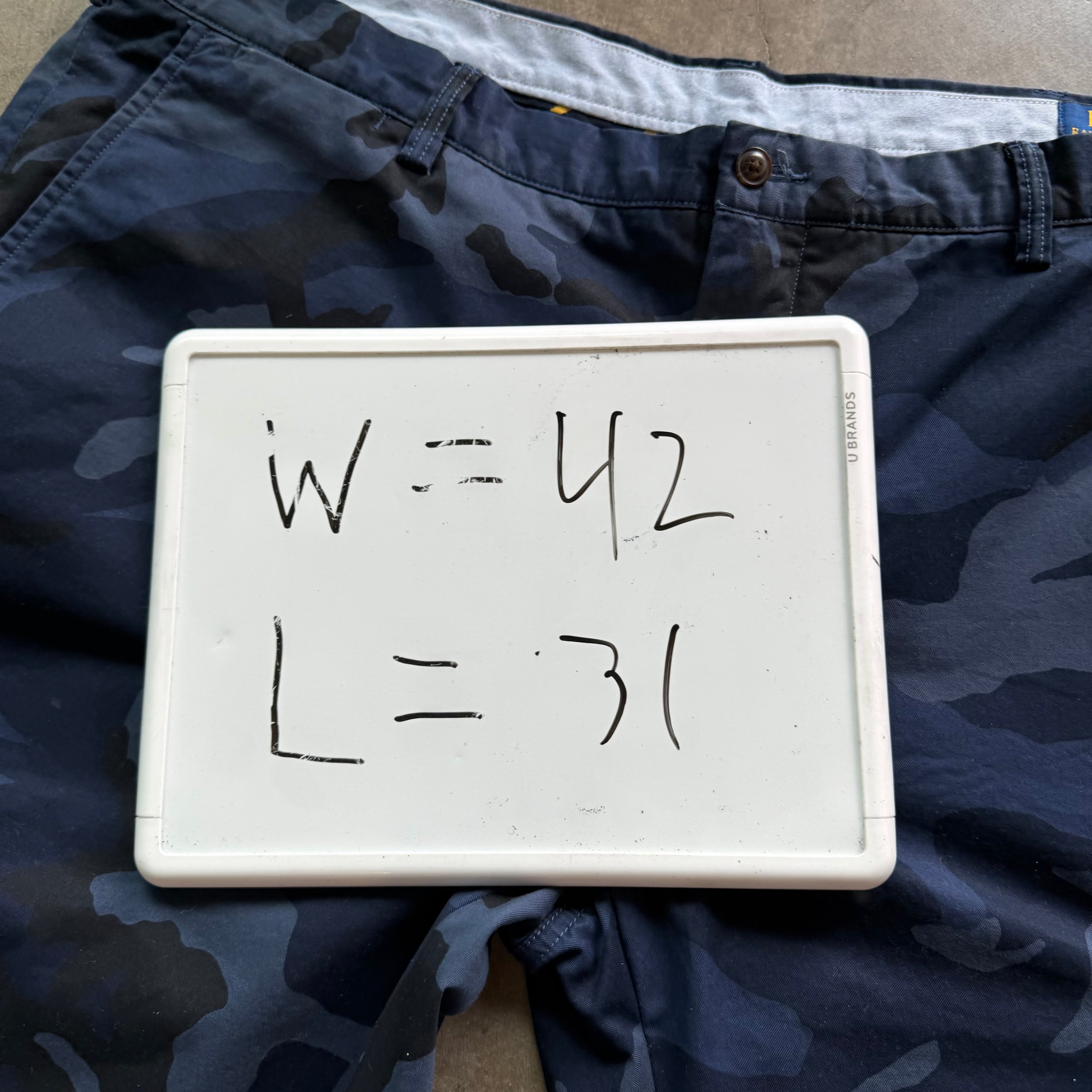 42x31 Blue Camo Polo Pants