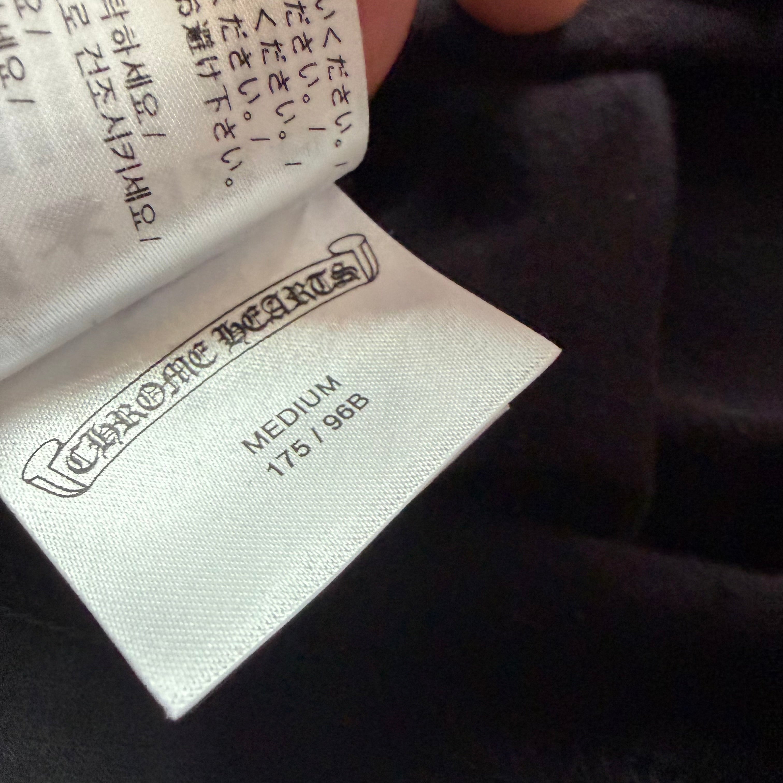 M Black Chrome Hearts USA Shoulder Spellout