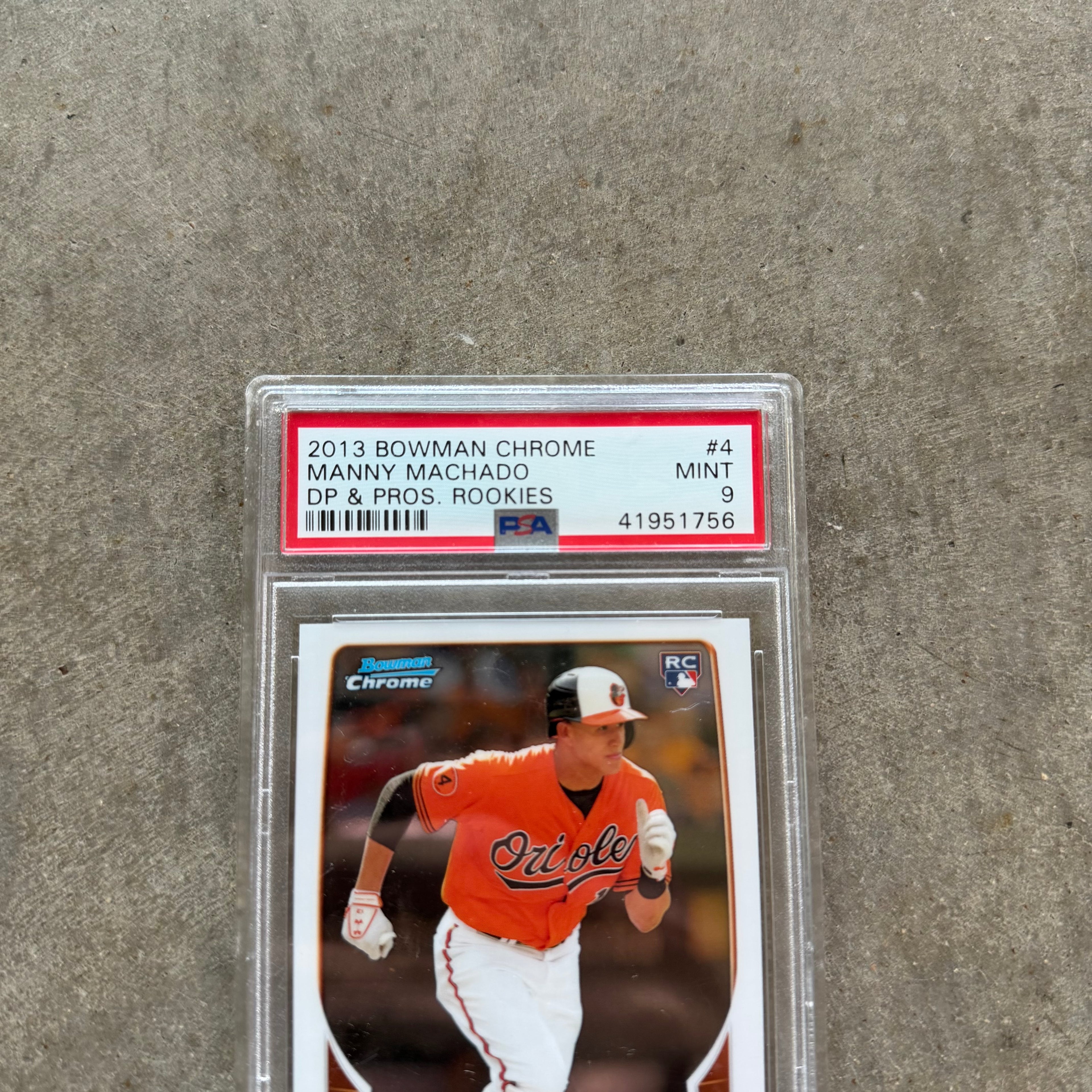 Manny Machado 2013 Bowman Chrome Rookie PSA 9