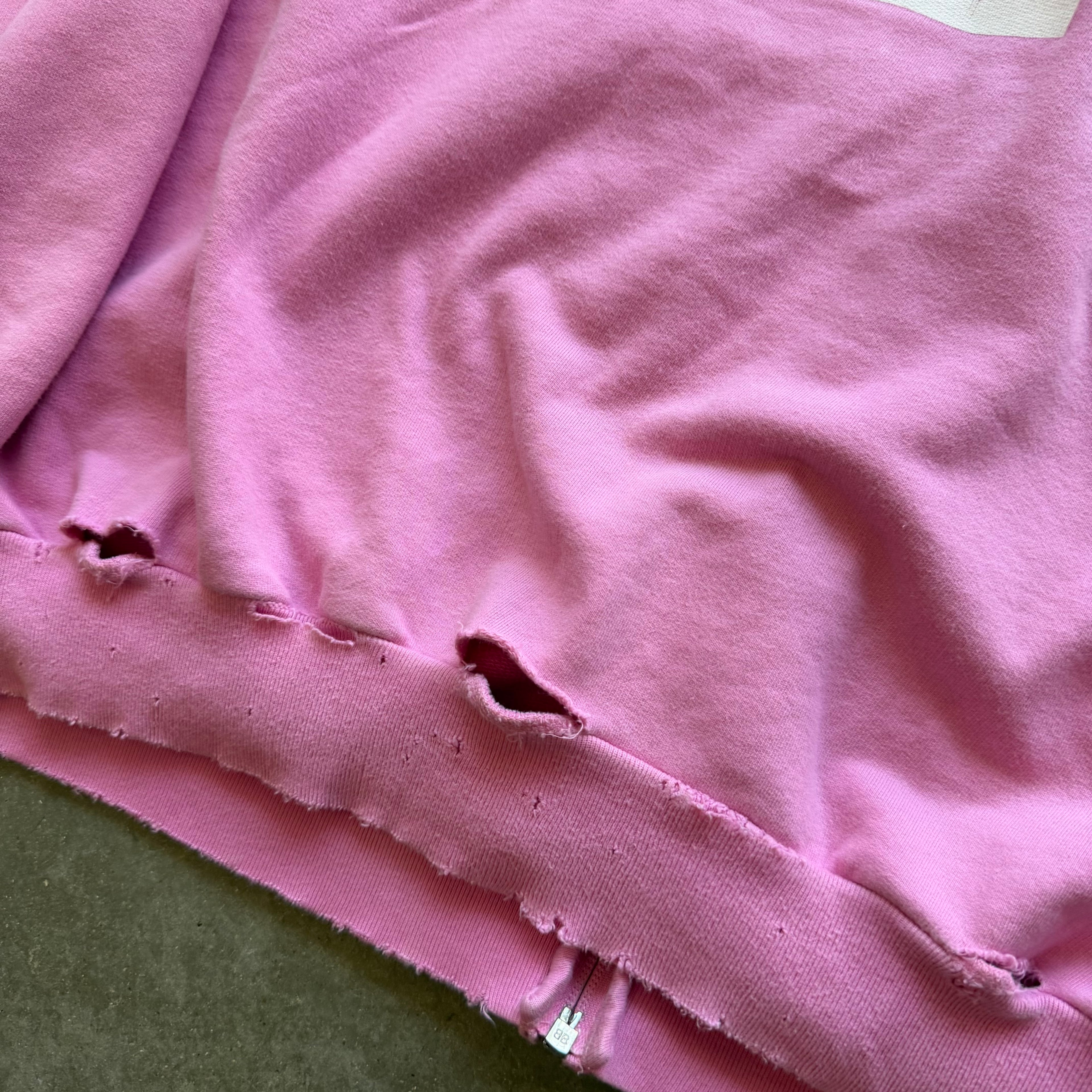 XXL Balenciaga Distressed Pink Polo Zipup