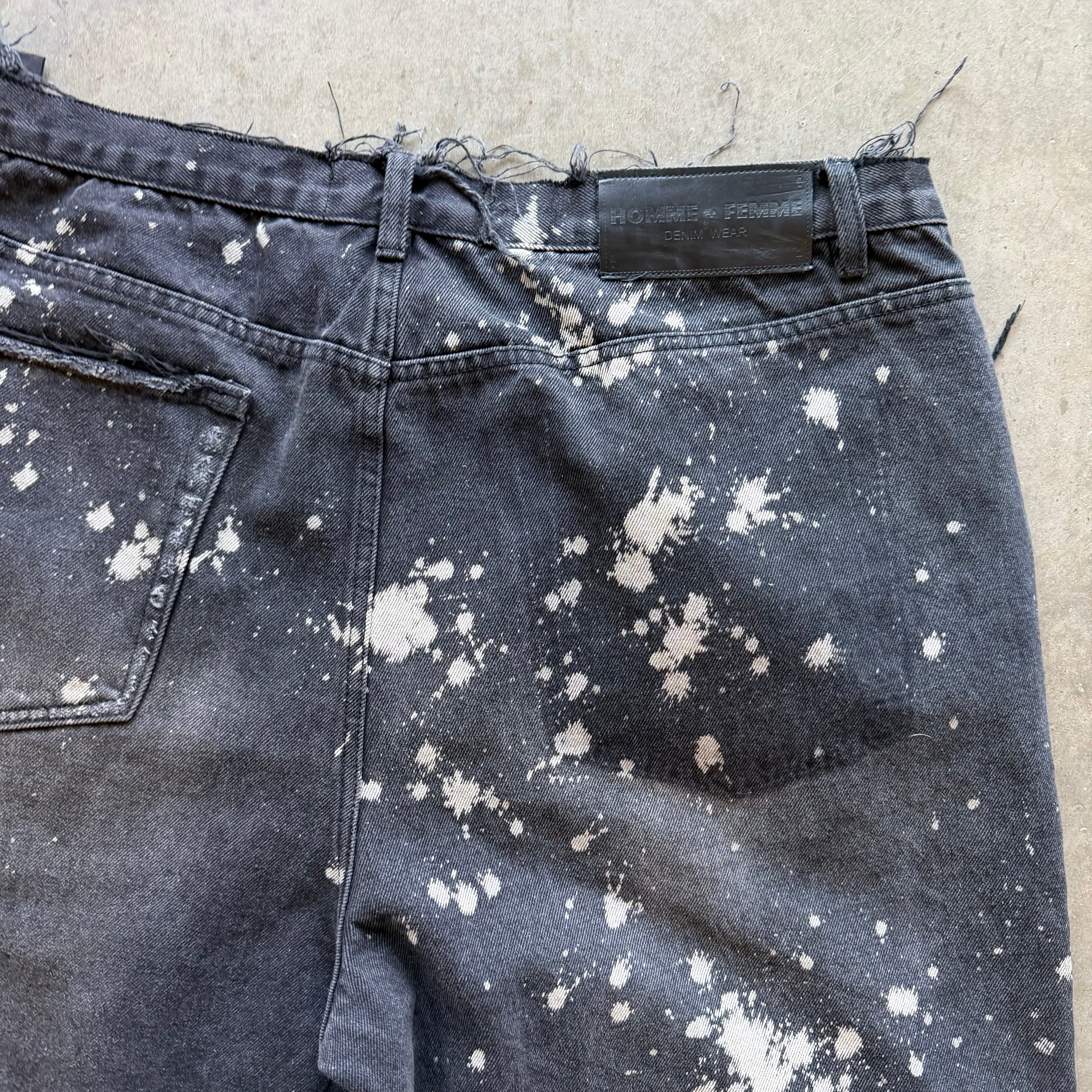 40x32 Homme Femme Bleached Jeans