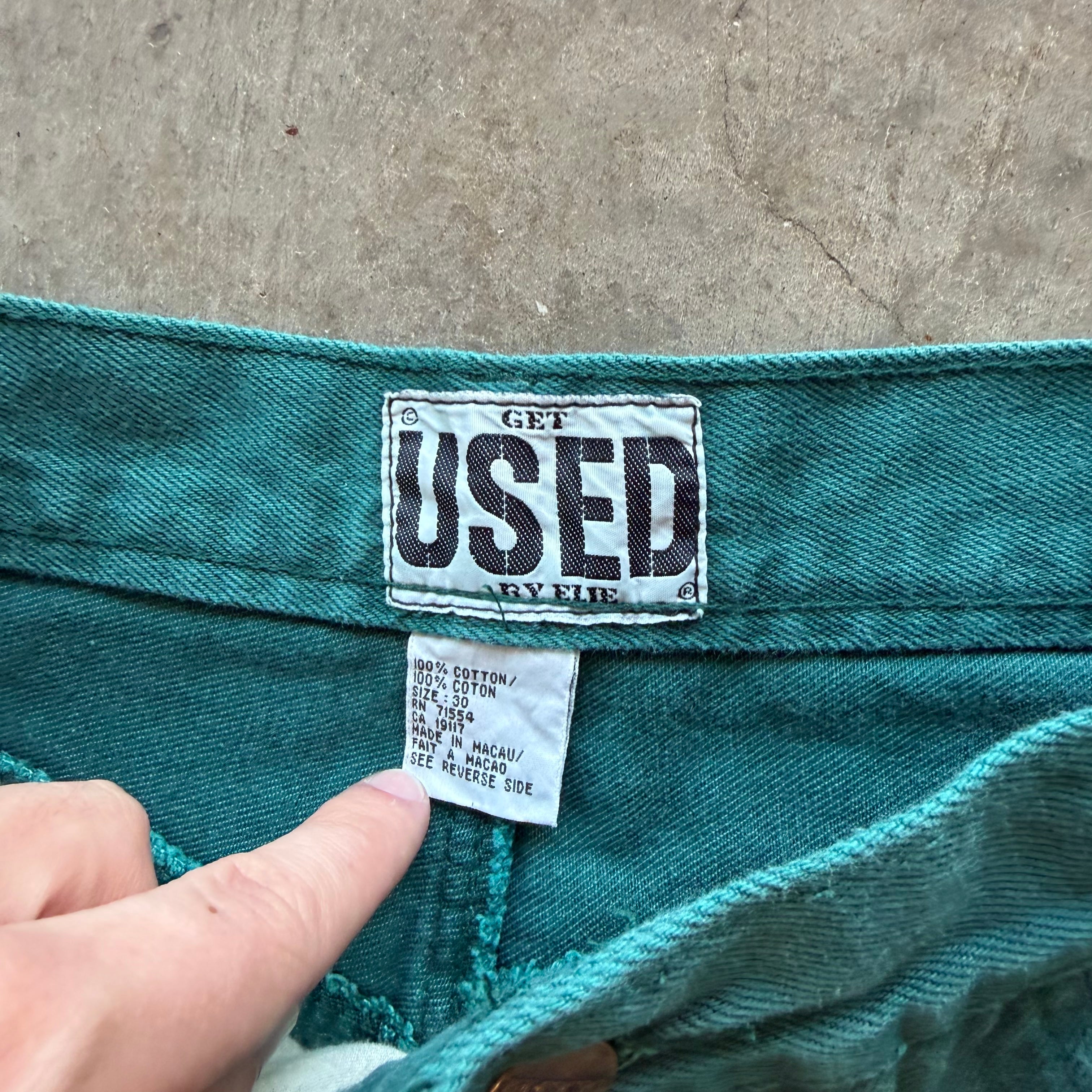 27w 90s “Used” Green Shorts