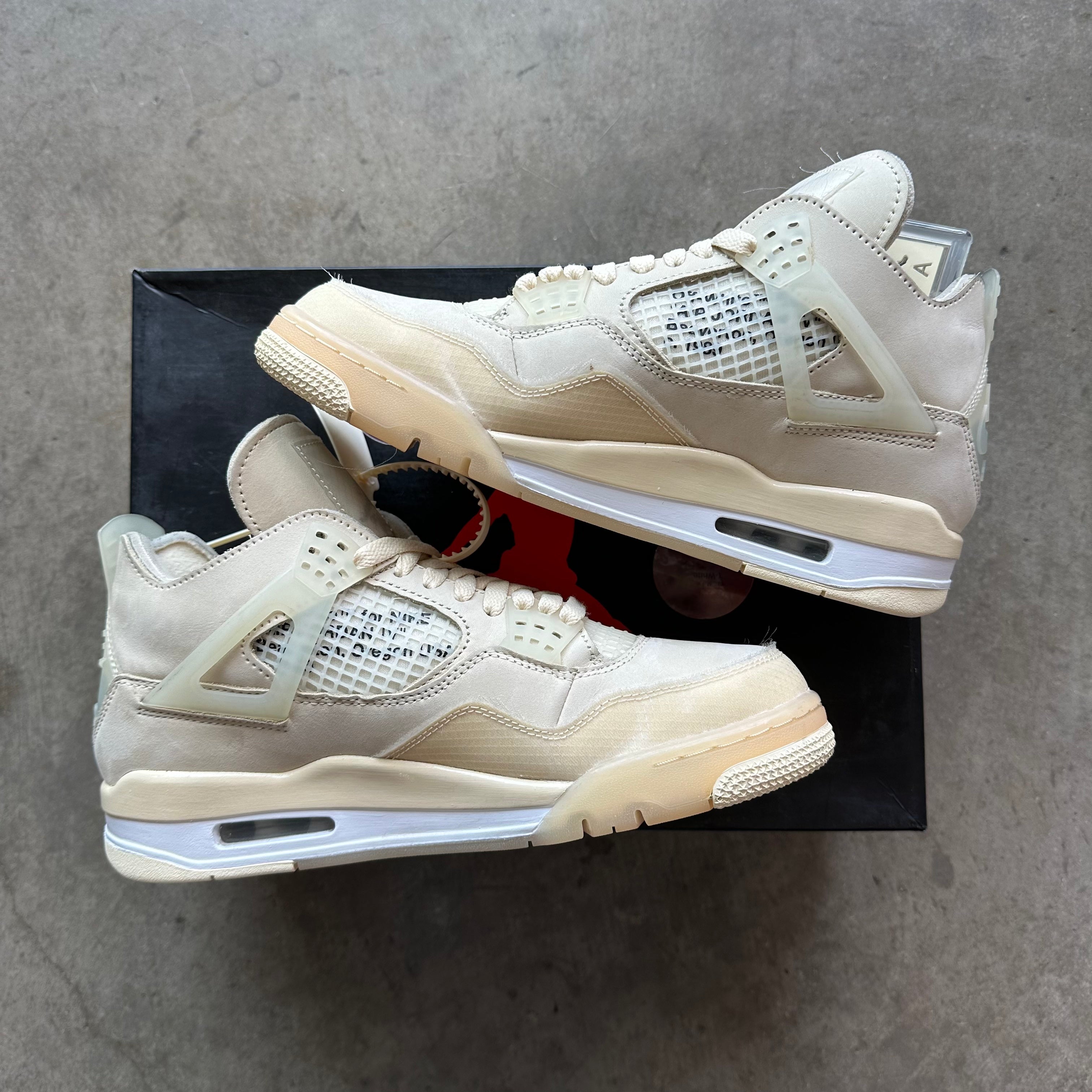 7.5 Used Jordan 4 Off White