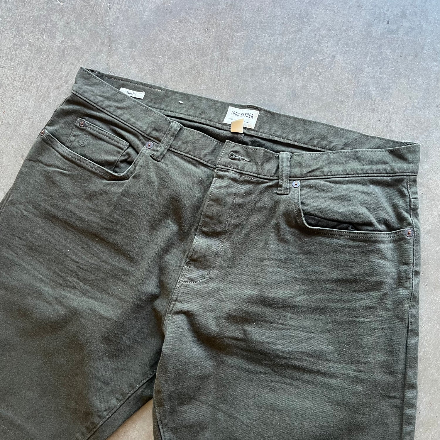 36x32 Olive Todd Snyder Pants