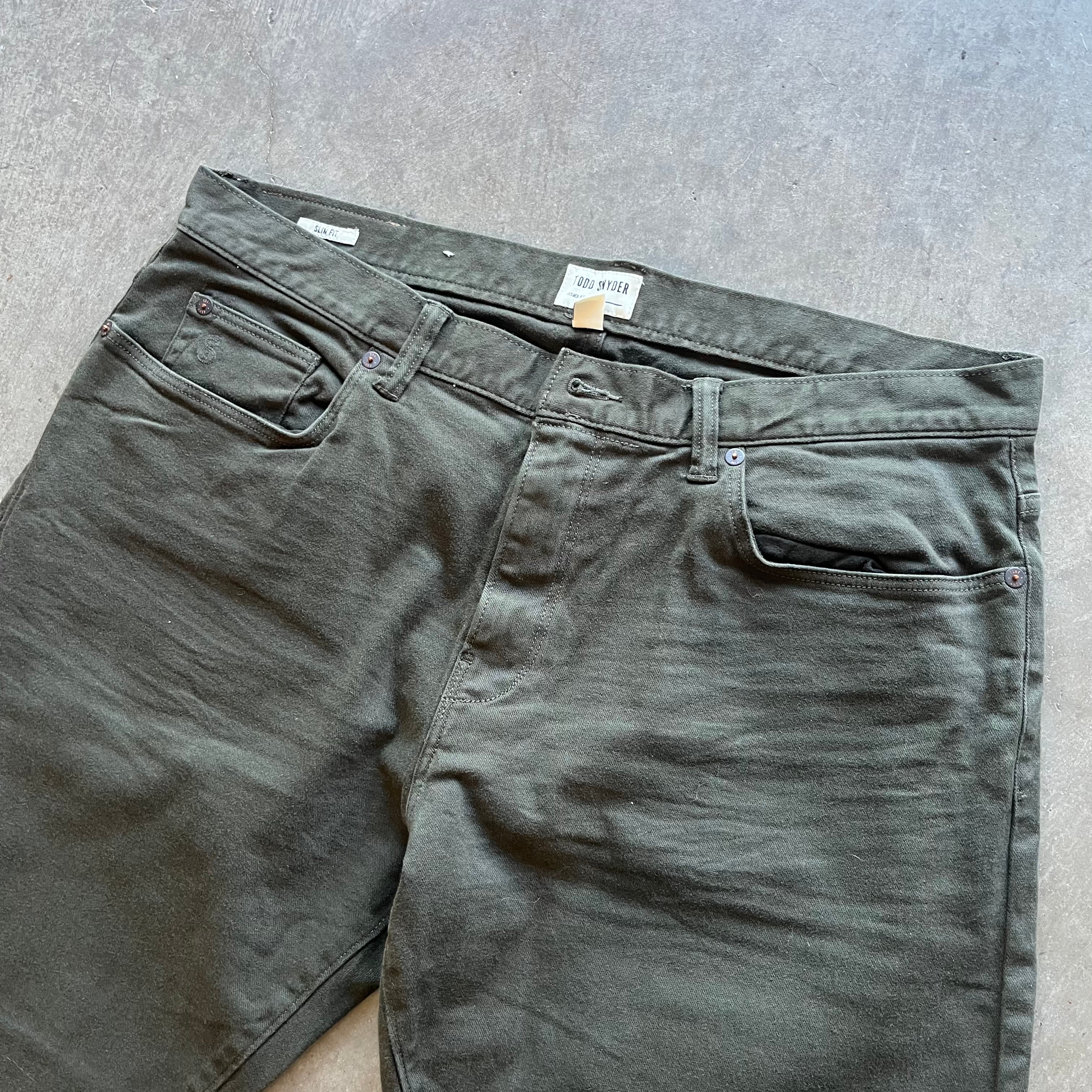 36x32 Olive Todd Snyder Pants
