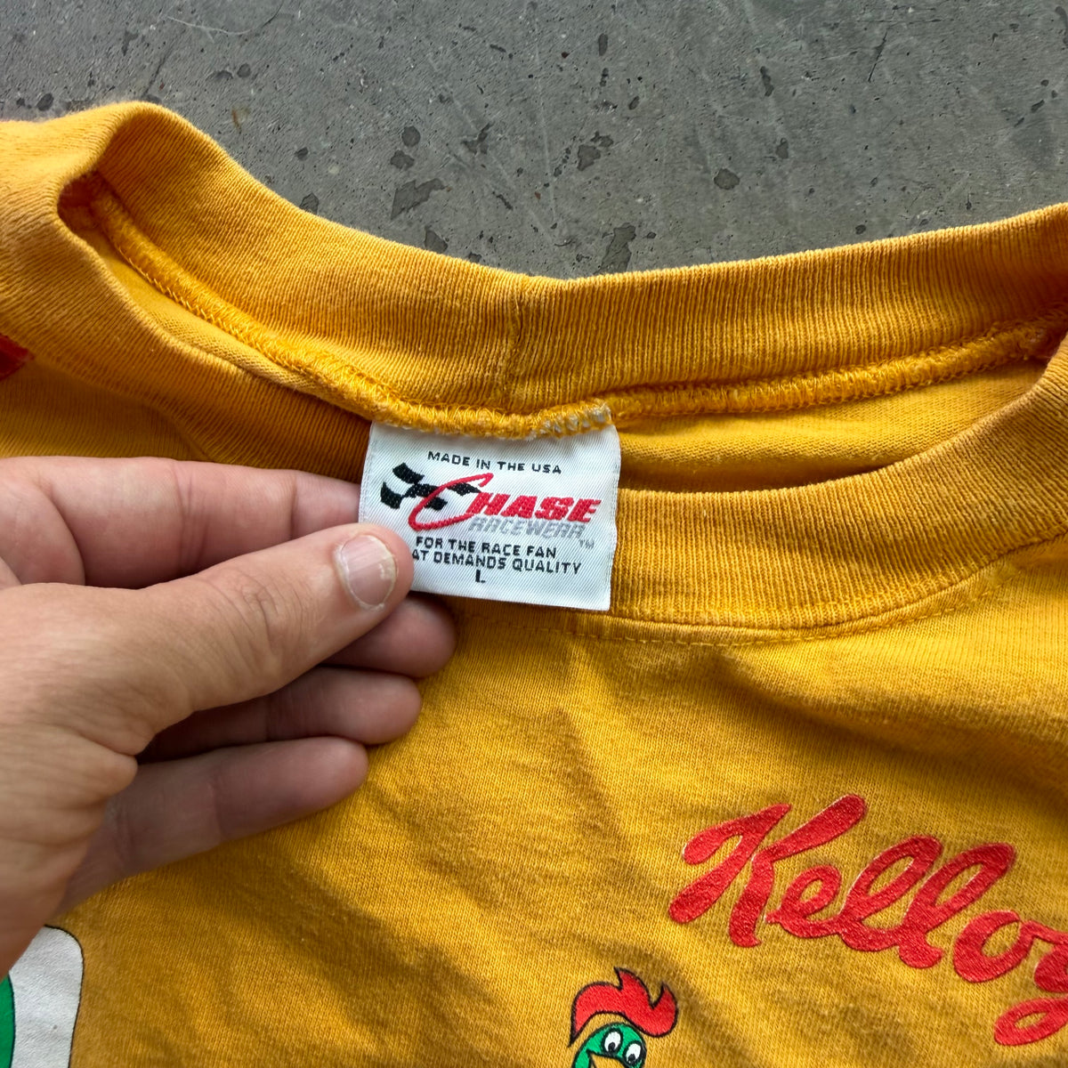 L 90s Corn Flakes Racing Tee