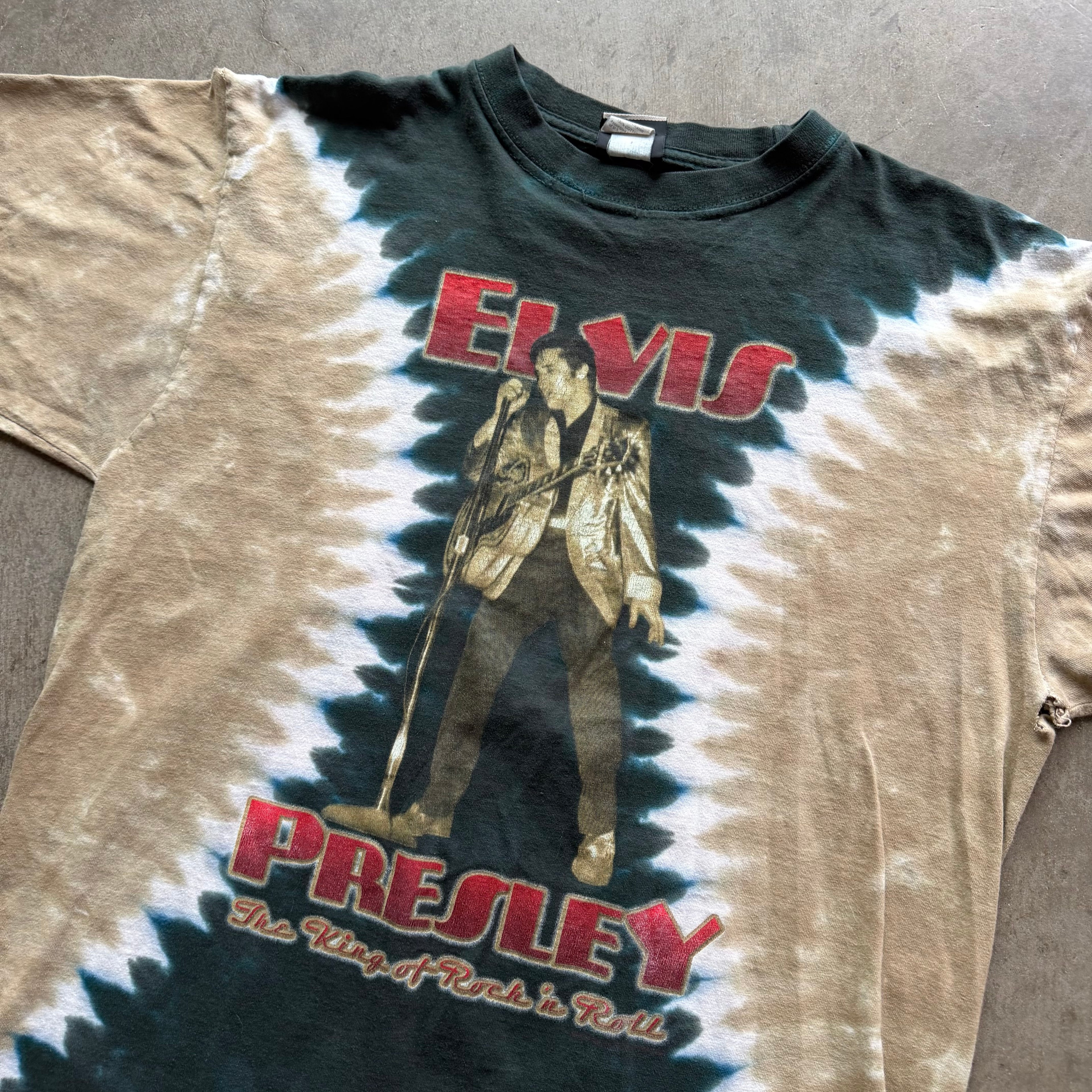 L 00s Liquid Blue Elvis Tee