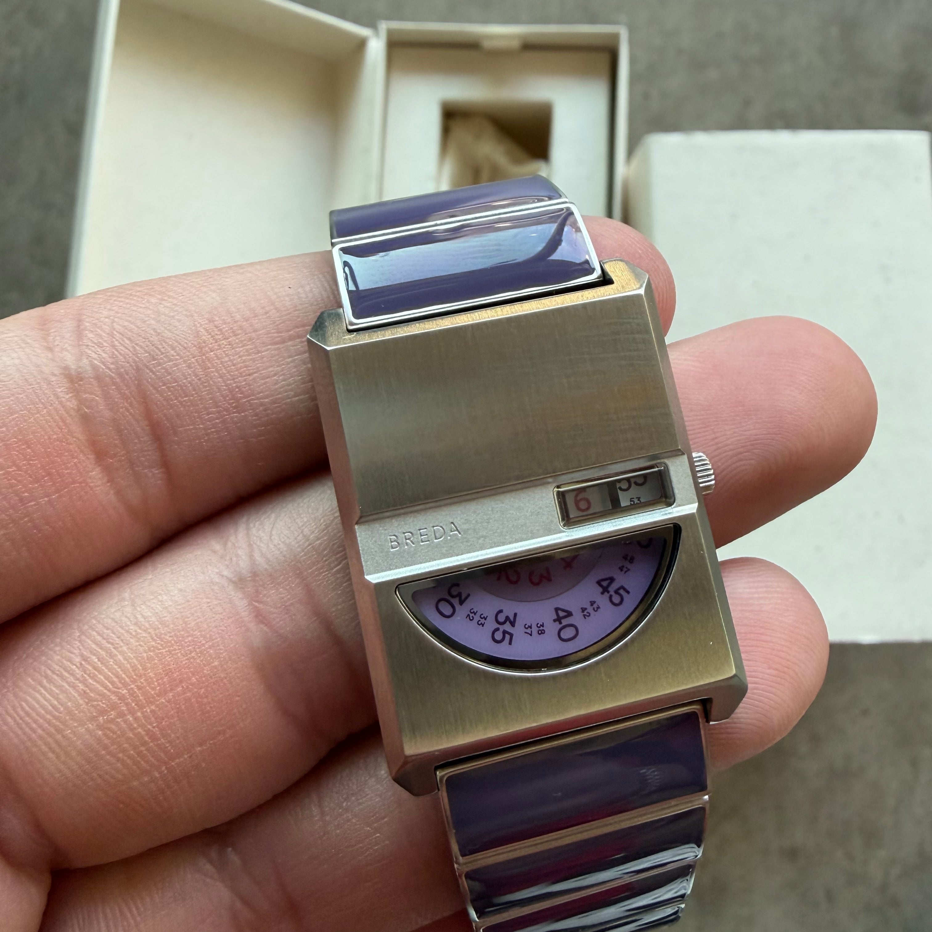 Breda Pulse Tandem Watch Purple