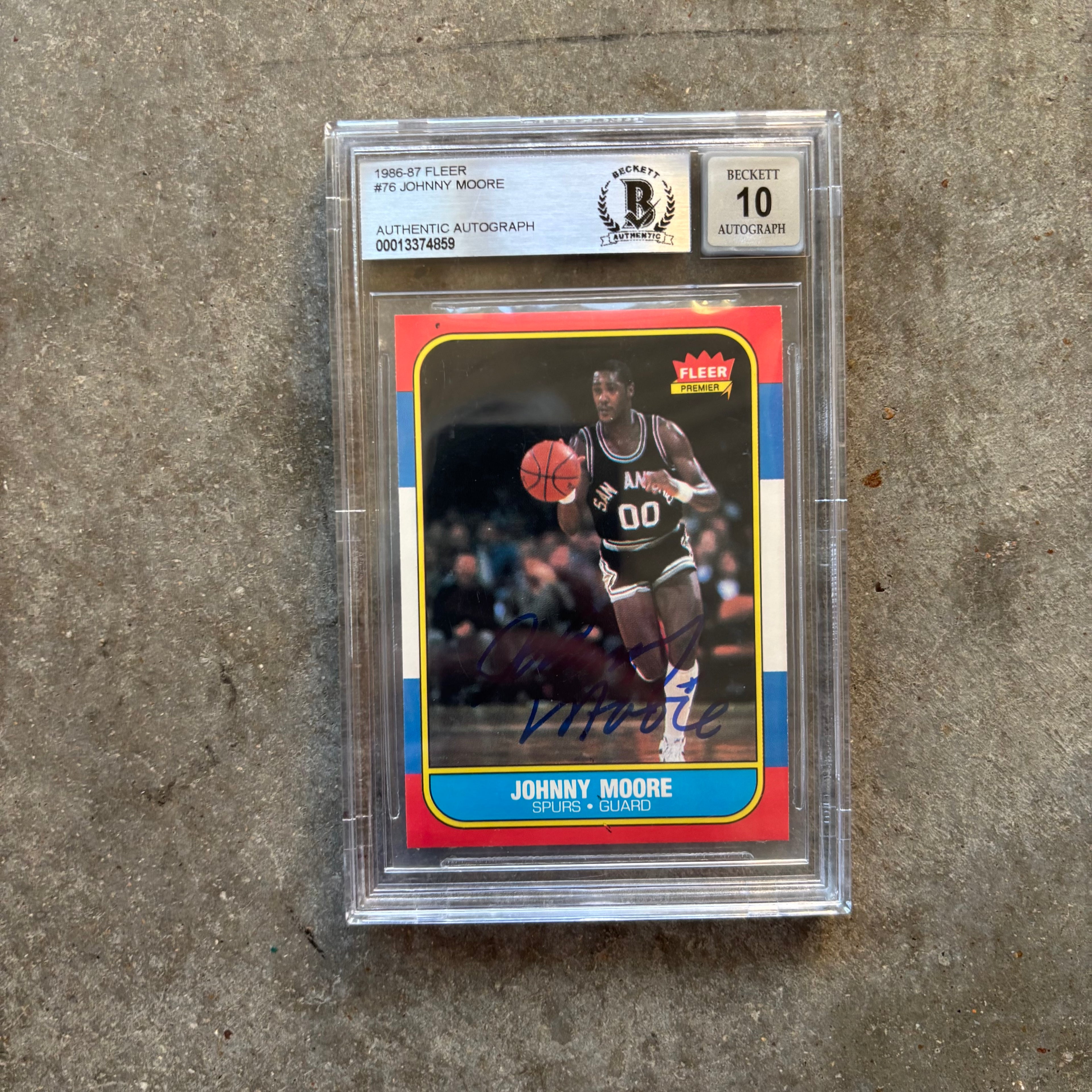 Johnny Moore Rookie 1986 Fleer Beckett Autograph 10