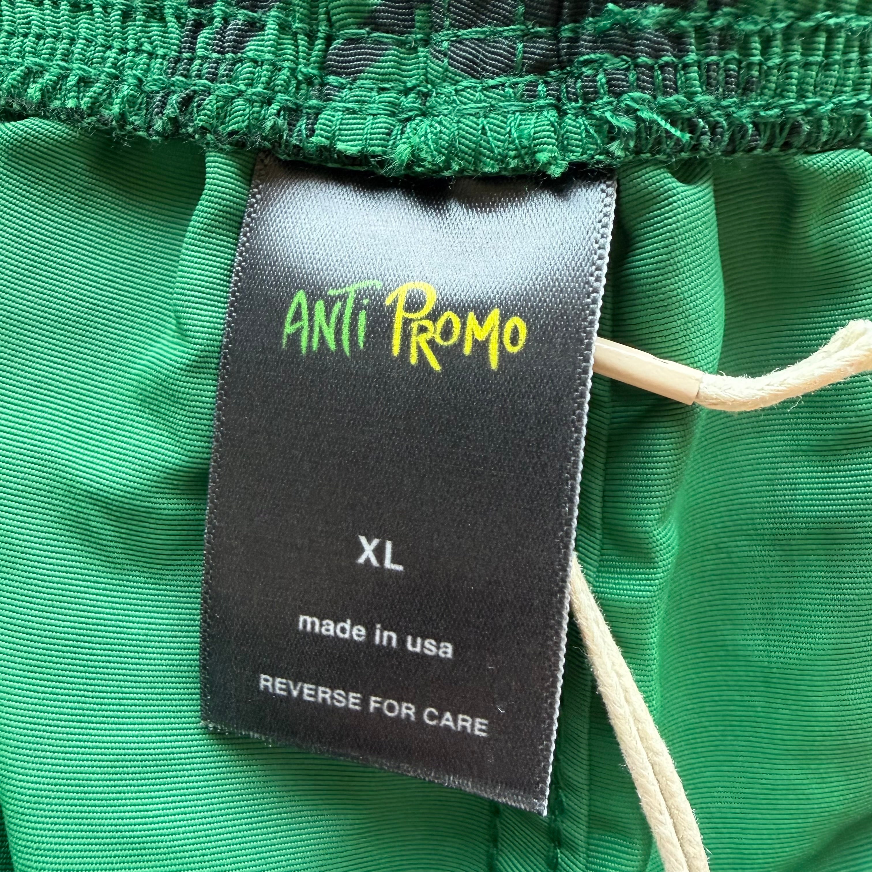 XL Matty Boy Anti Promo 99 Eyes Nylon Shorts Green