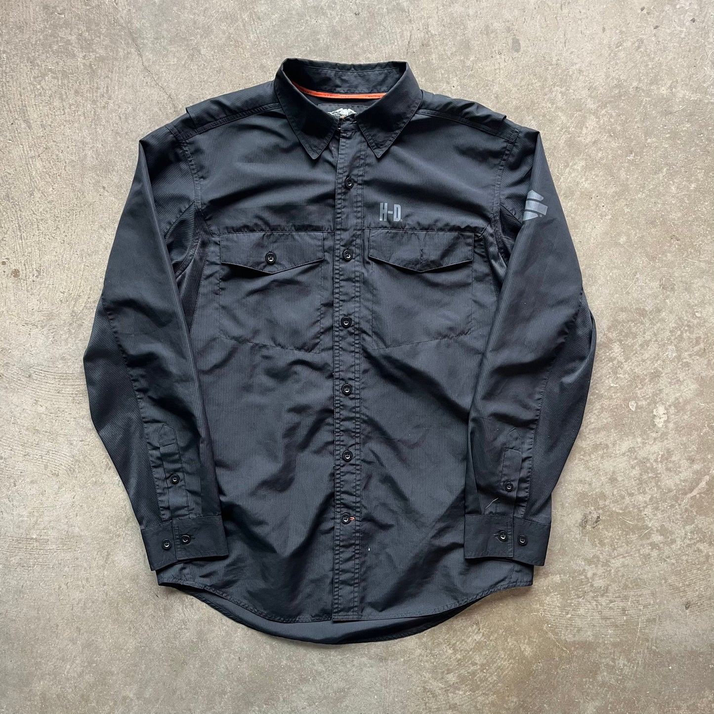 M 00s Harley Davidson Button Up