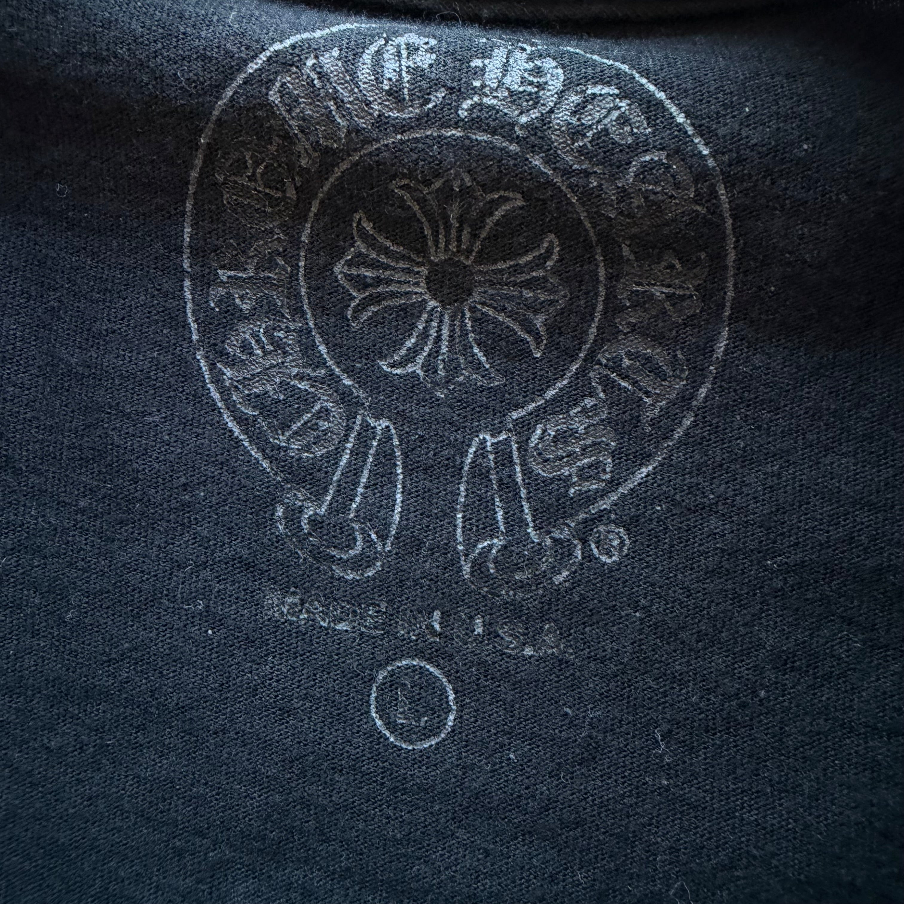 L Chrome Hearts Olive Neck Logo Tee