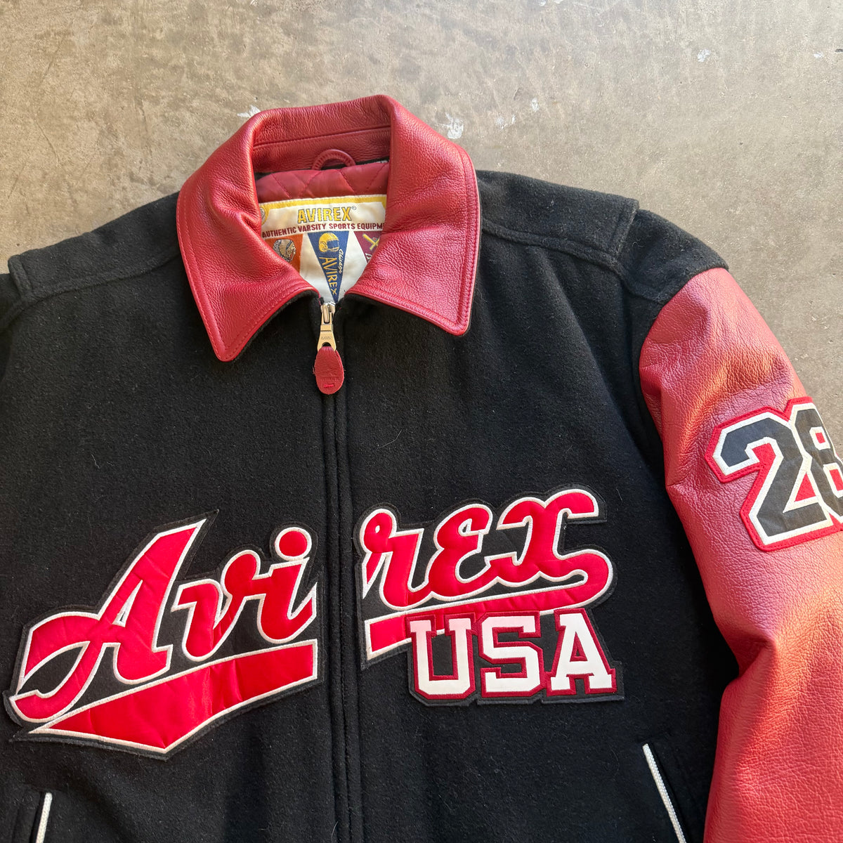 XL 90s Avirex Varsity Jacket