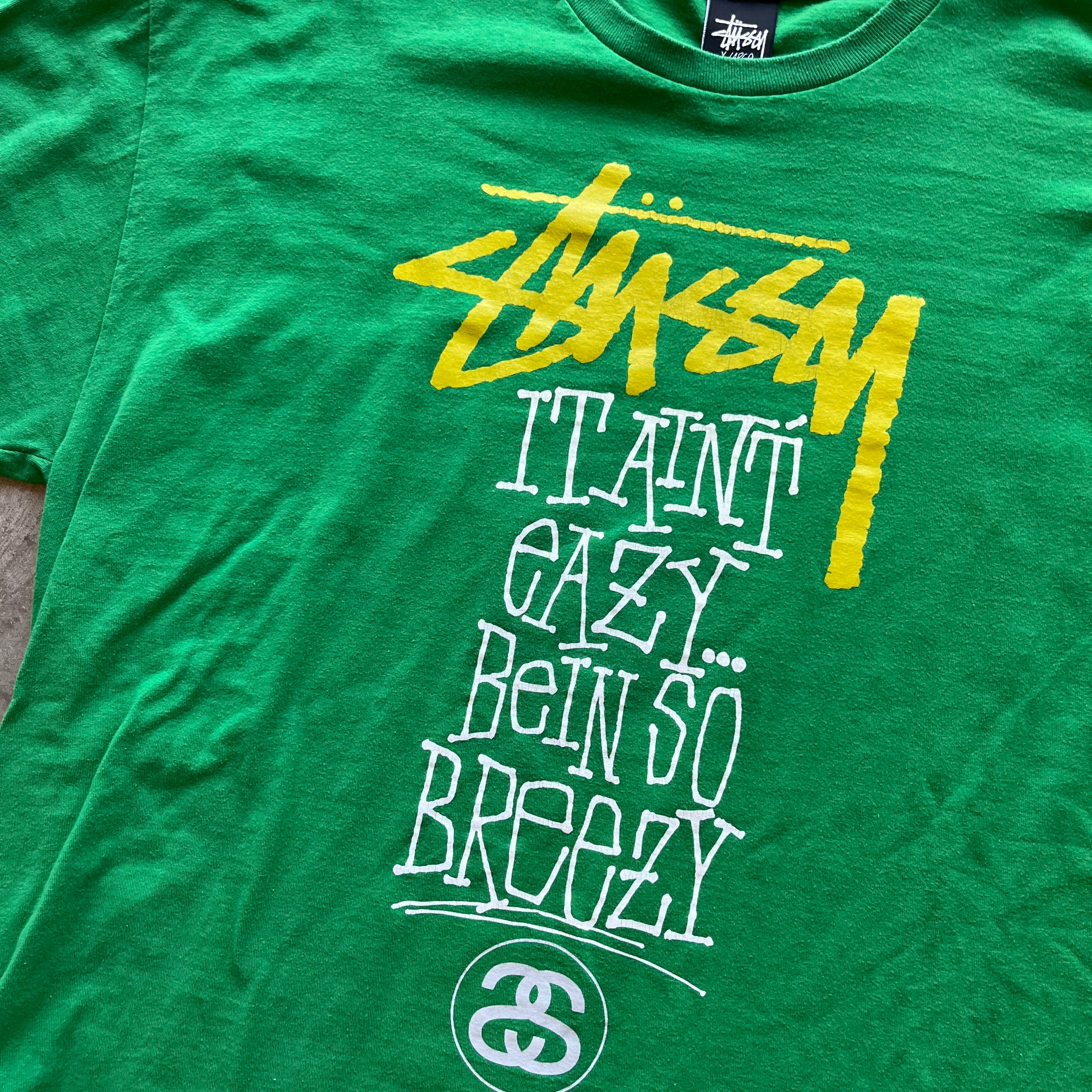 XL Green/Yellow Stussy Tee